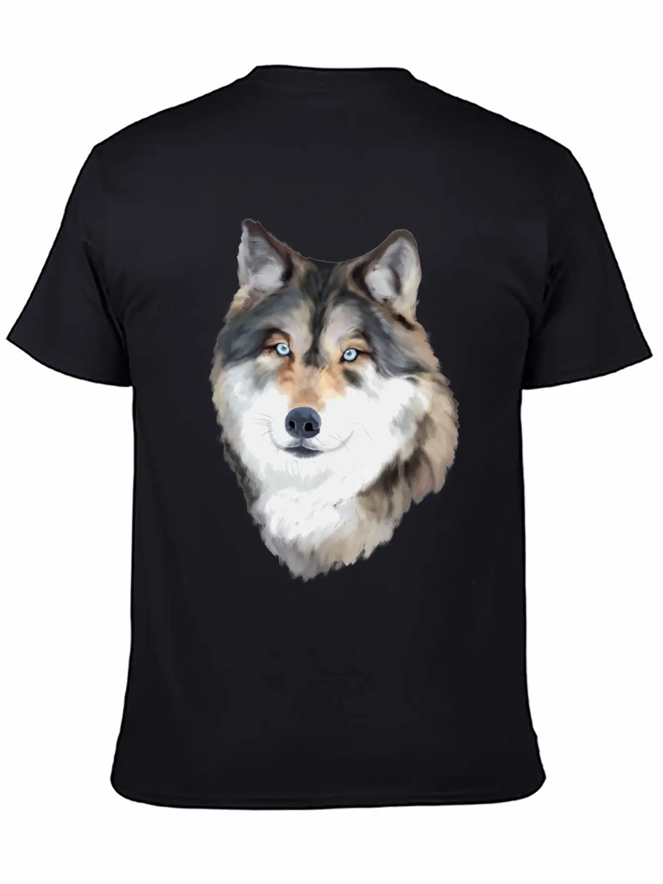 Wolf Smile Happy Vibes Lightweight Cotton T-Shirt – Daily Comfort Graphic Shirt