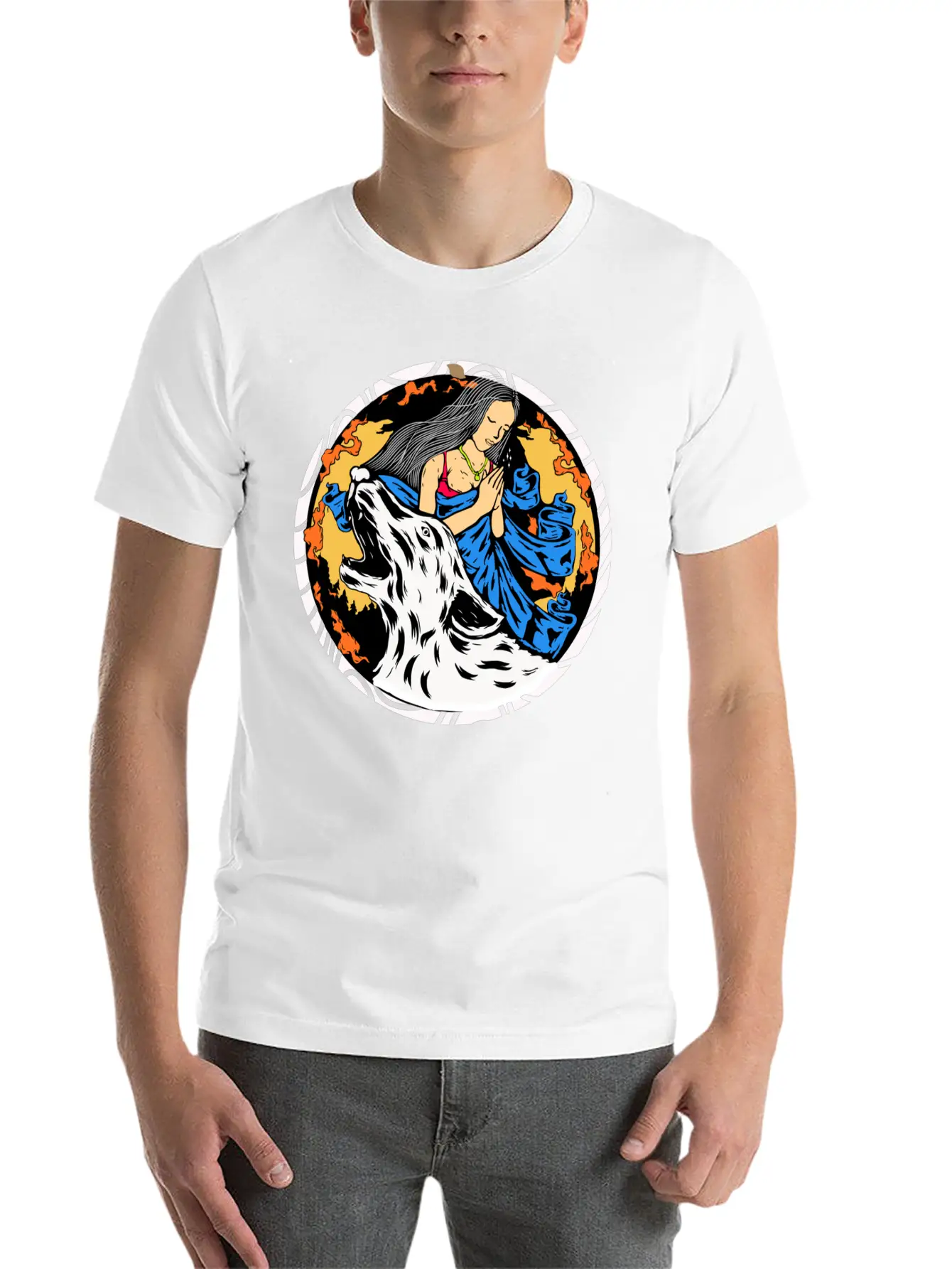 Wolf Wish Unisex Casual T-Shirt – Clean Design For Daily Comfort