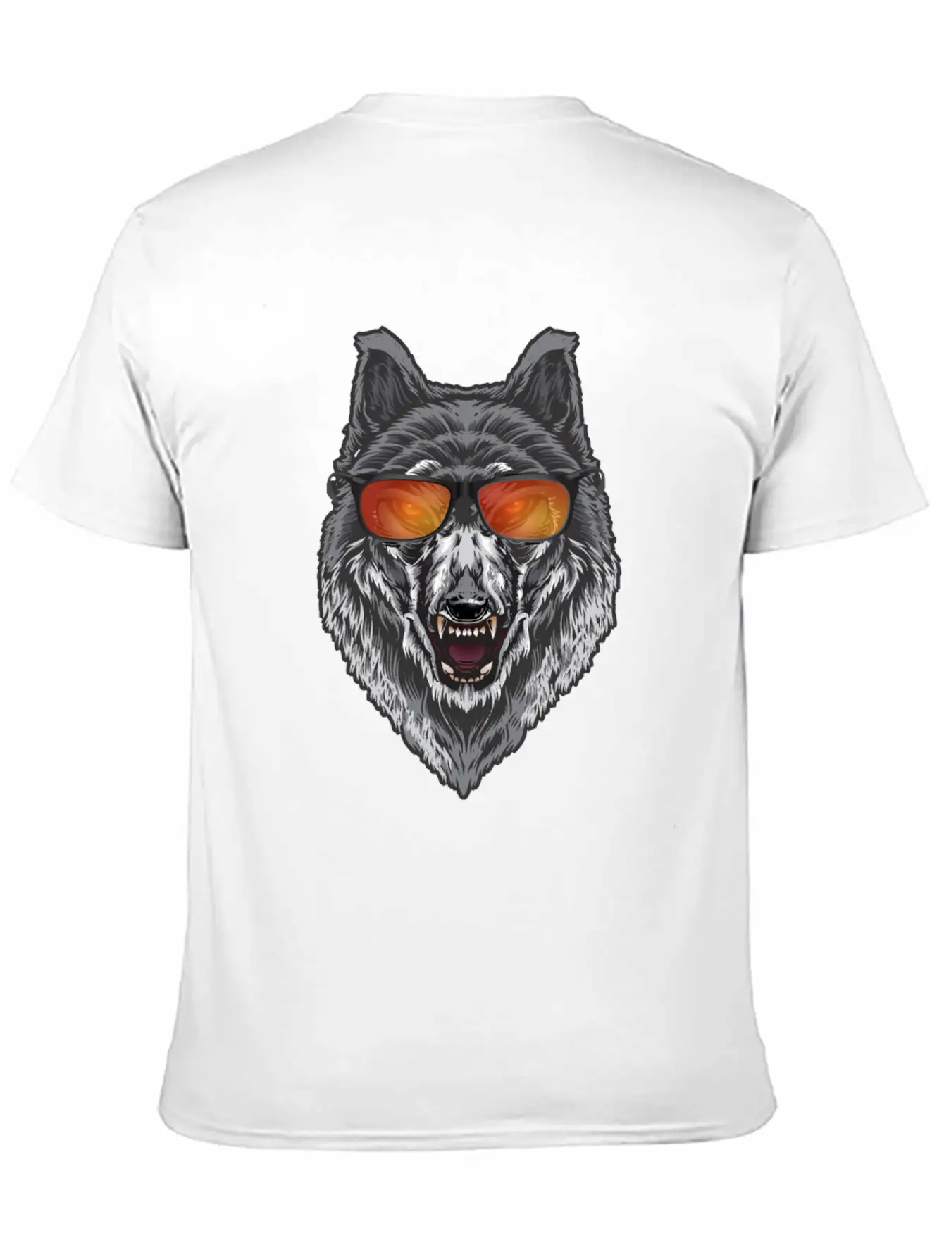 Wolf With Sunglasses Wolf Lover Shirt Lightweight Cotton T-Shirt – Daily Comfort Graphic Shirt