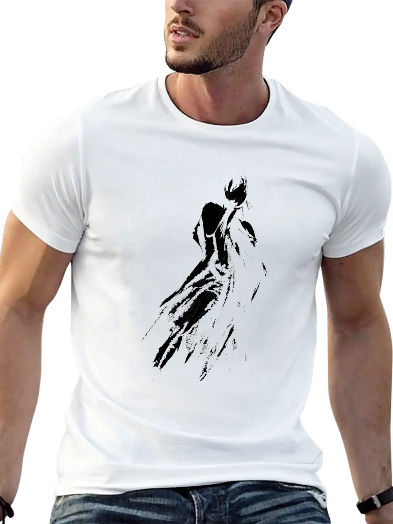 Woman Art, Beautiful Girl Art Lightweight Cotton T-Shirt – Daily Comfort Graphic Shirt
