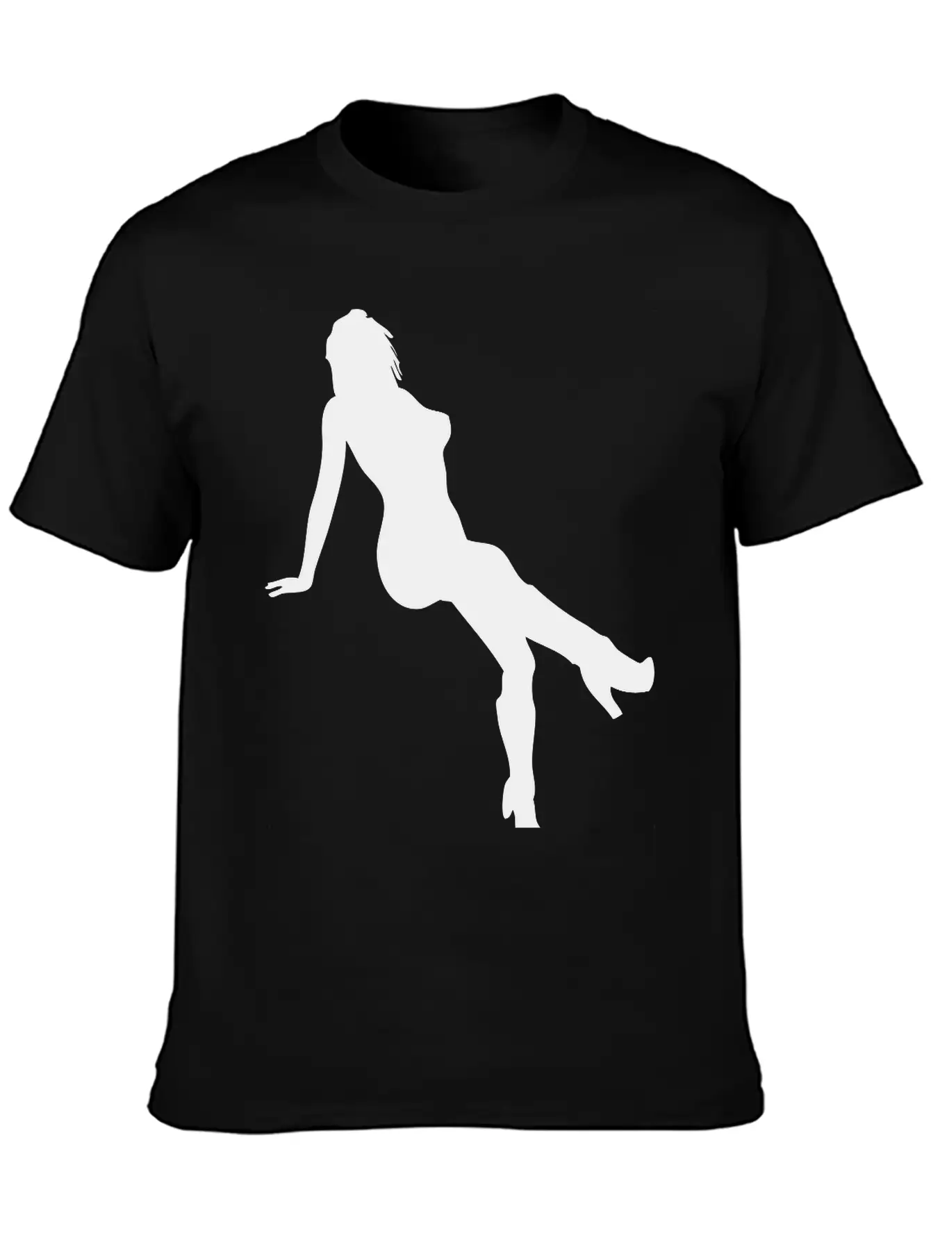 Woman Body Silhouette Vector Design Lightweight Cotton T-Shirt – Daily Comfort Graphic Shirt