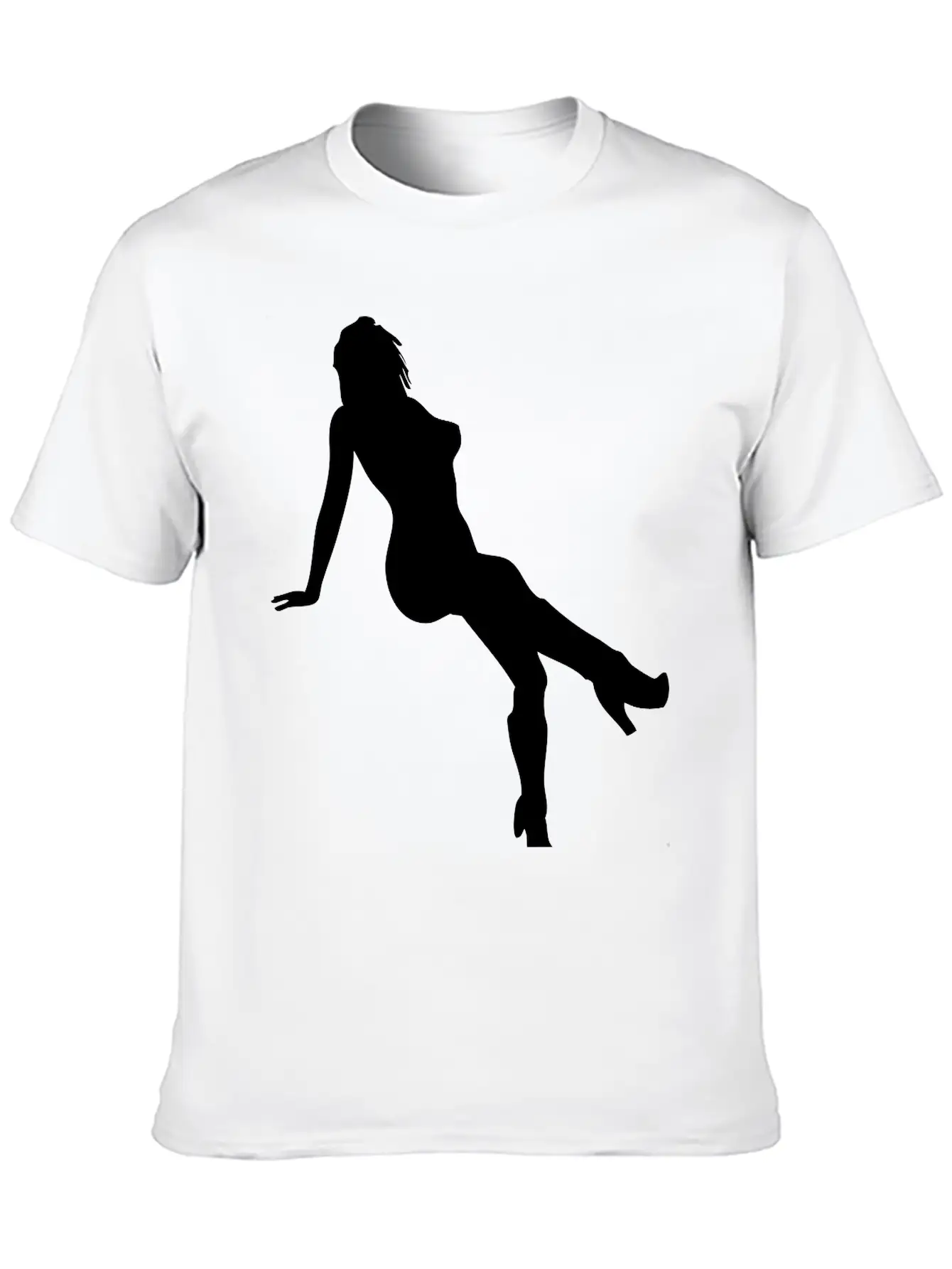 Woman Body Silhouette Vector Design Lightweight Cotton T-Shirt – Daily Comfort Graphic Shirt