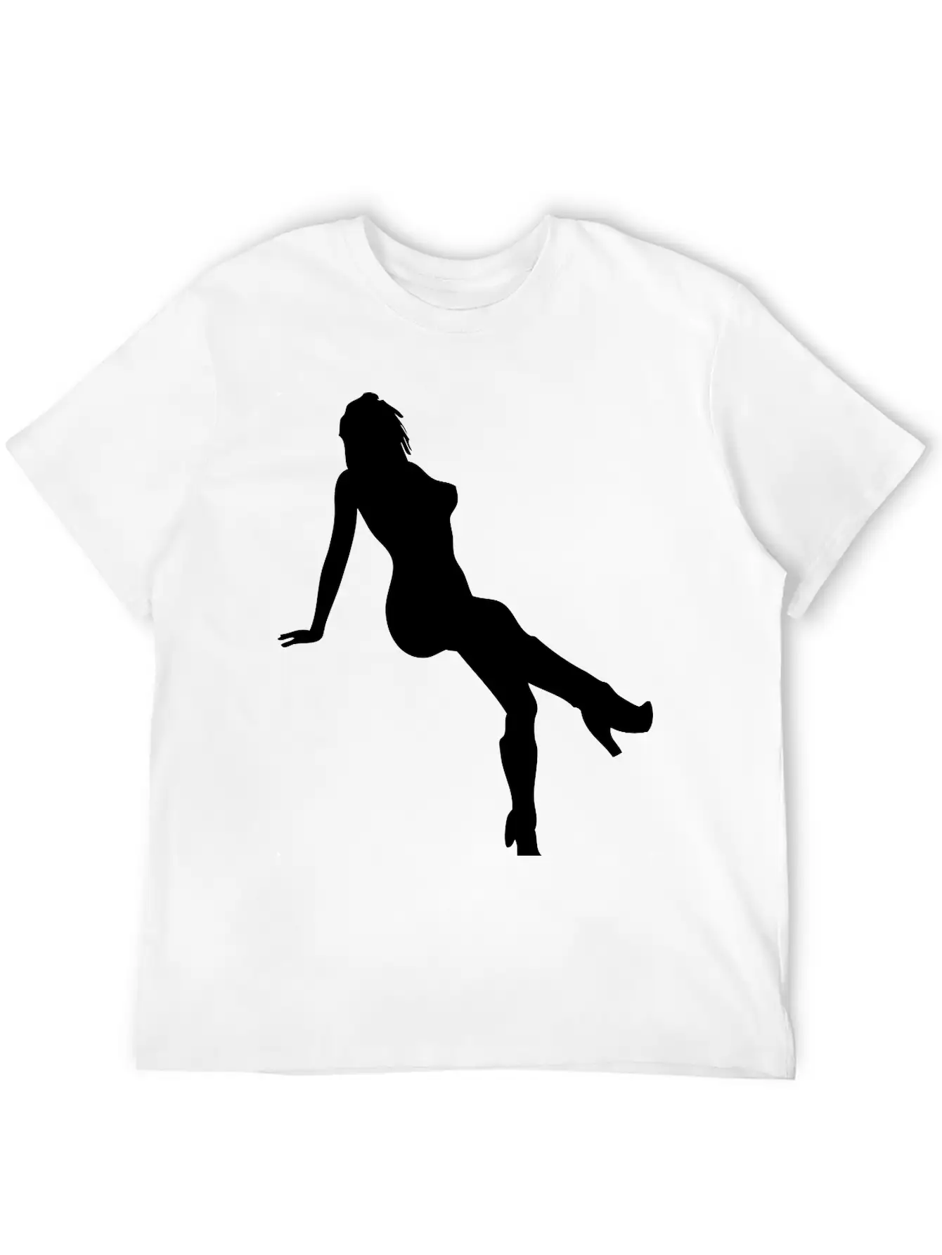 Woman Body Silhouette Vector Design Lightweight Cotton T-Shirt – Daily Comfort Graphic Shirt