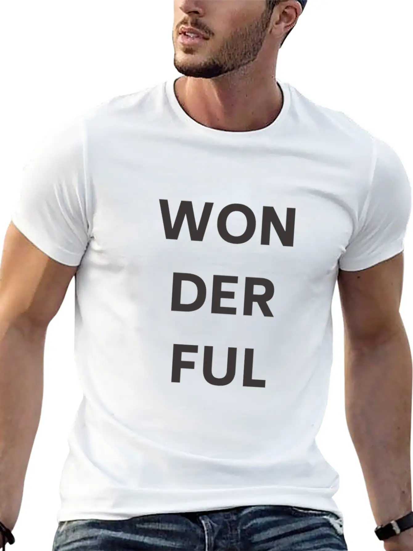Wonderful, Superb, Fantastic Basic Graphic T-Shirt – Daily Comfort In Soft Cotton
