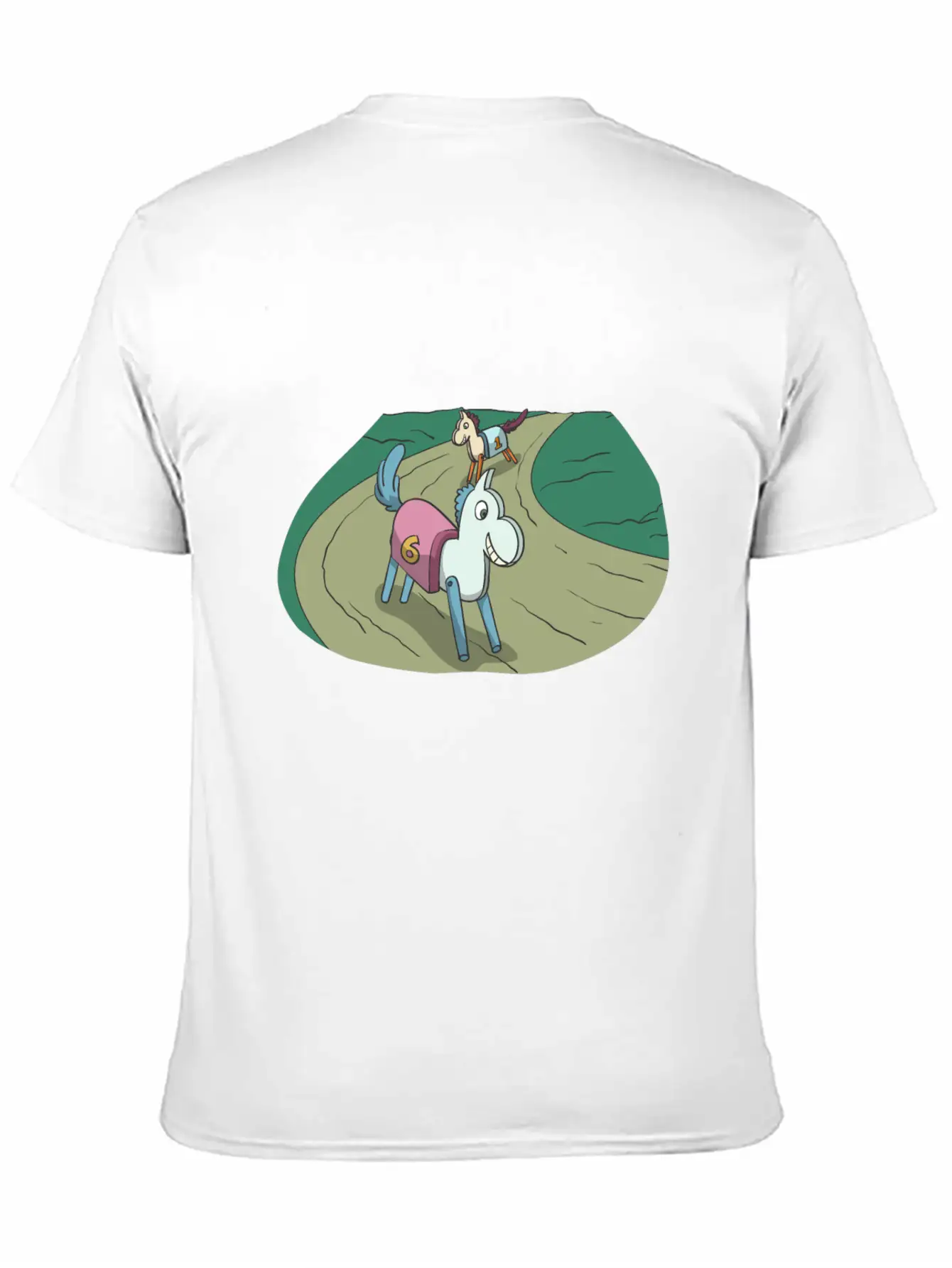 Wooden Horse At The Race Lightweight Cotton T-Shirt – Daily Comfort Graphic Shirt