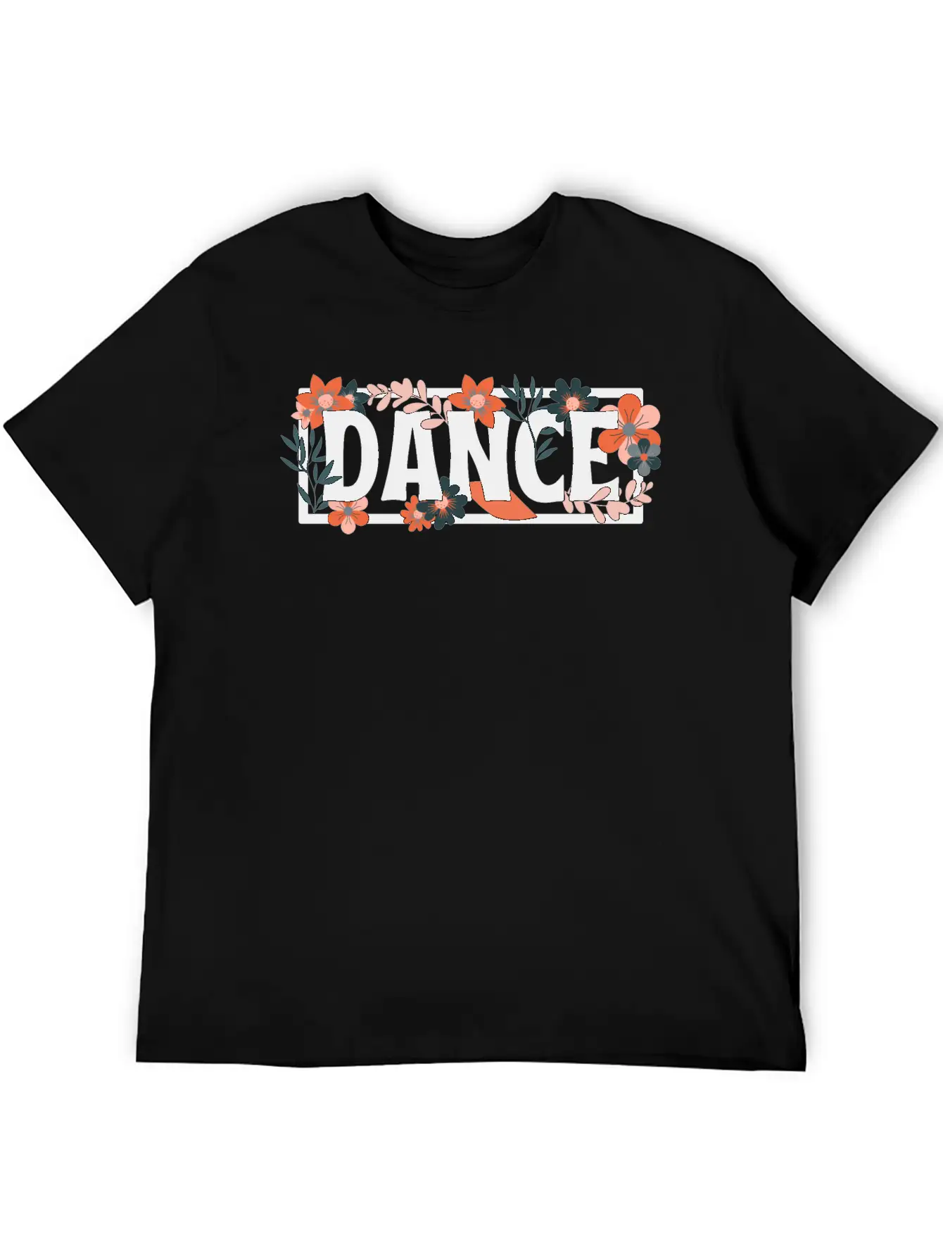 Word Of Dance With Floral Lightweight Cotton T-Shirt – Daily Comfort Graphic Shirt
