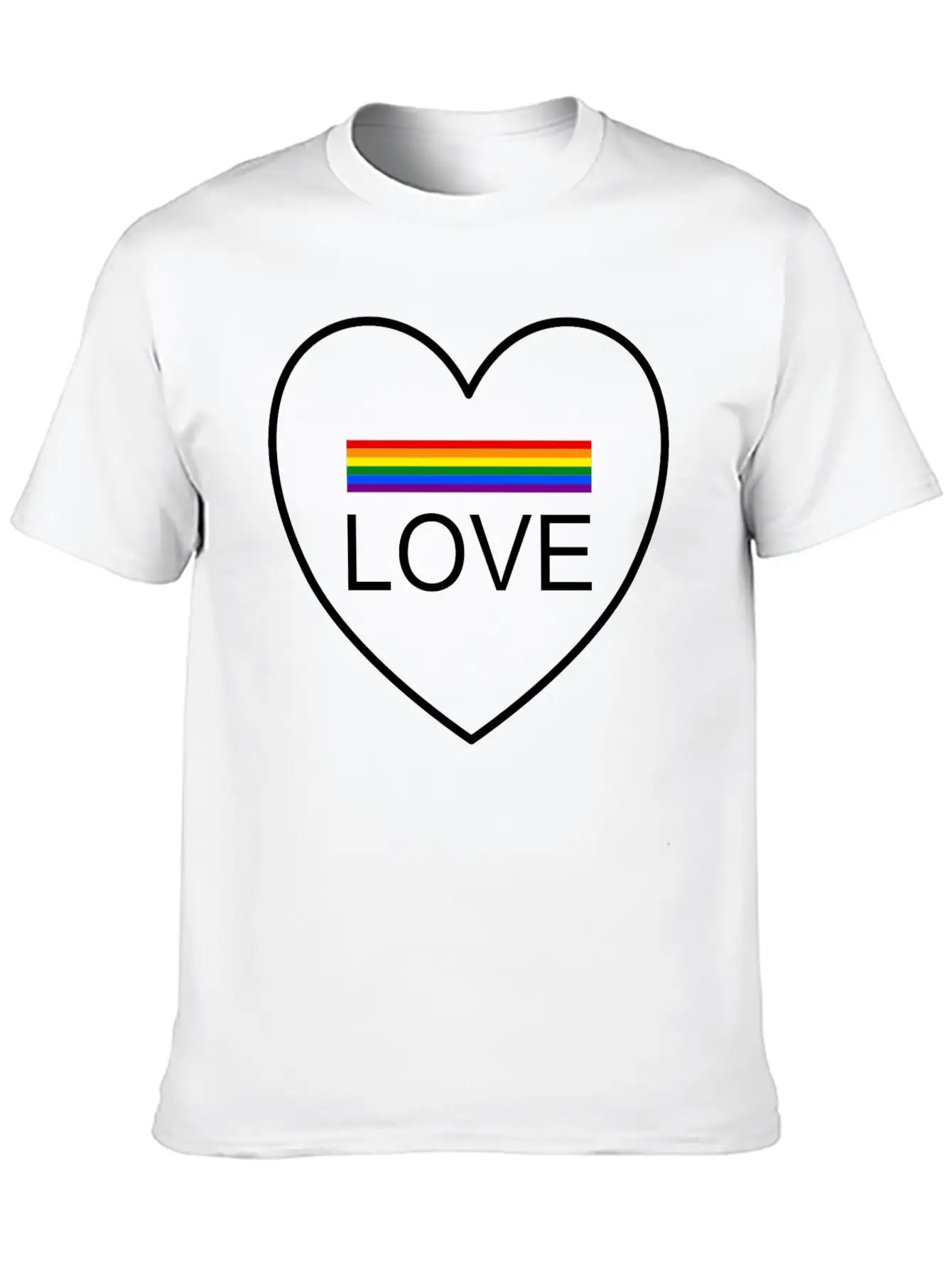 Wording Design "LOVE". Design For Pride Month 2024 Unisex Casual T-Shirt – Clean Design For Daily Comfort