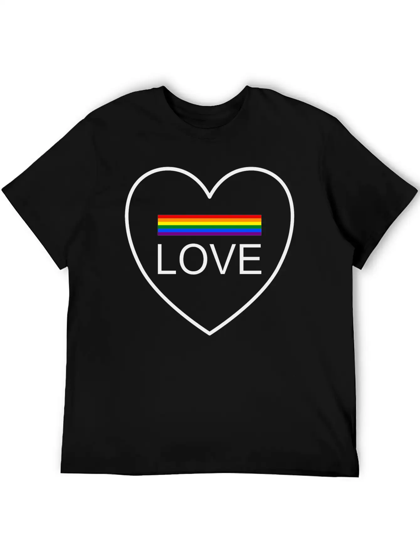 Wording Design "LOVE". Design For Pride Month 2024 Unisex Casual T-Shirt – Clean Design For Daily Comfort