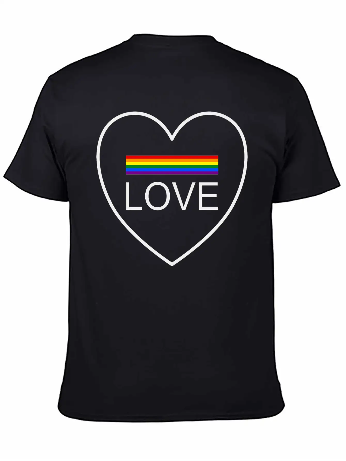 Wording Design "LOVE". Design For Pride Month 2024 Unisex Casual T-Shirt – Clean Design For Daily Comfort