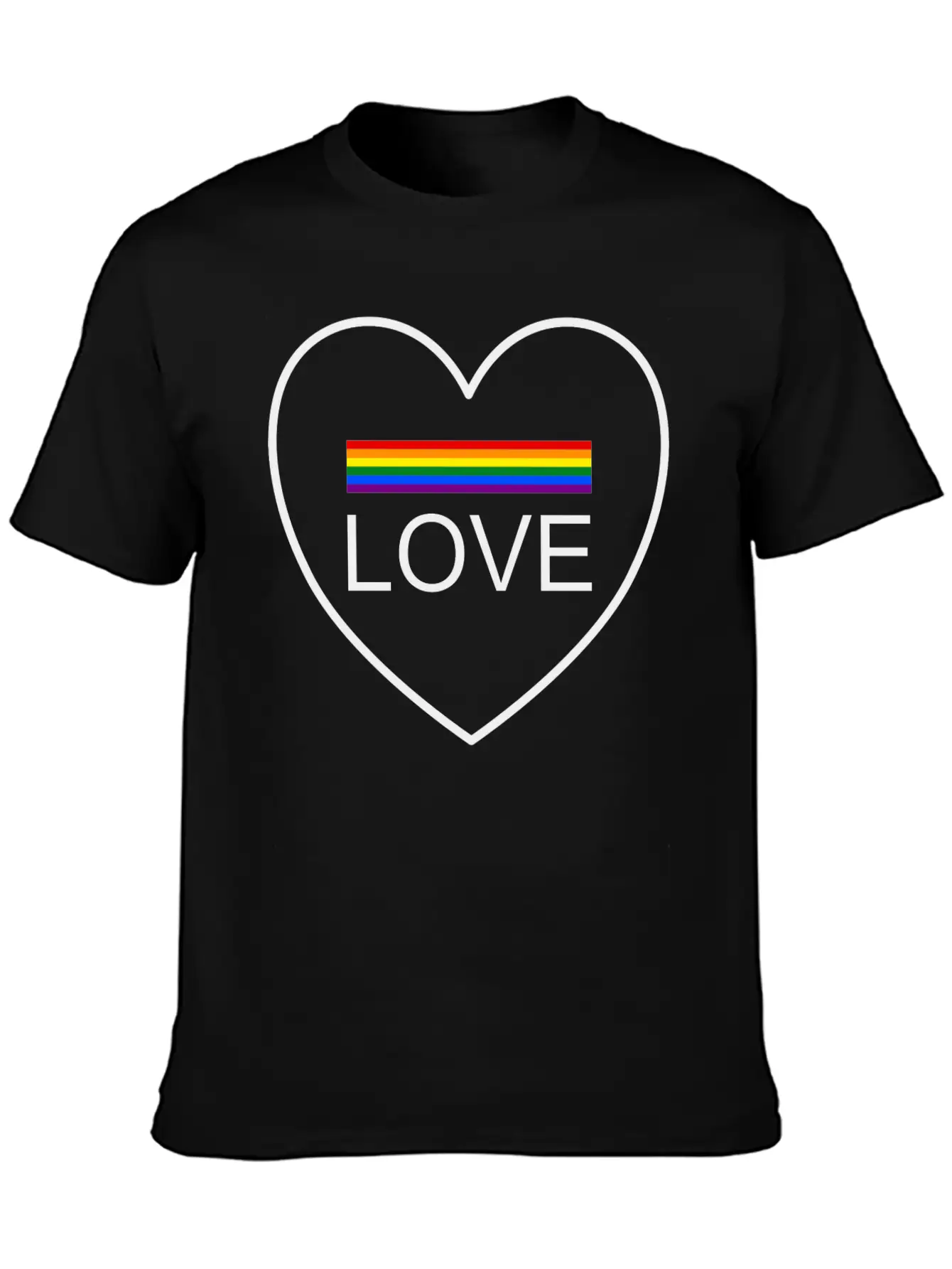Wording Design "LOVE". Design For Pride Month 2024 Unisex Casual T-Shirt – Clean Design For Daily Comfort