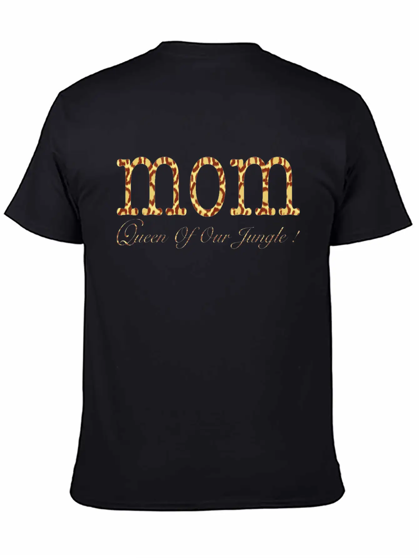 Wordtease MOM Queen Of Our Jungle ! Leopard Lightweight Cotton T-Shirt – Daily Comfort Graphic Shirt