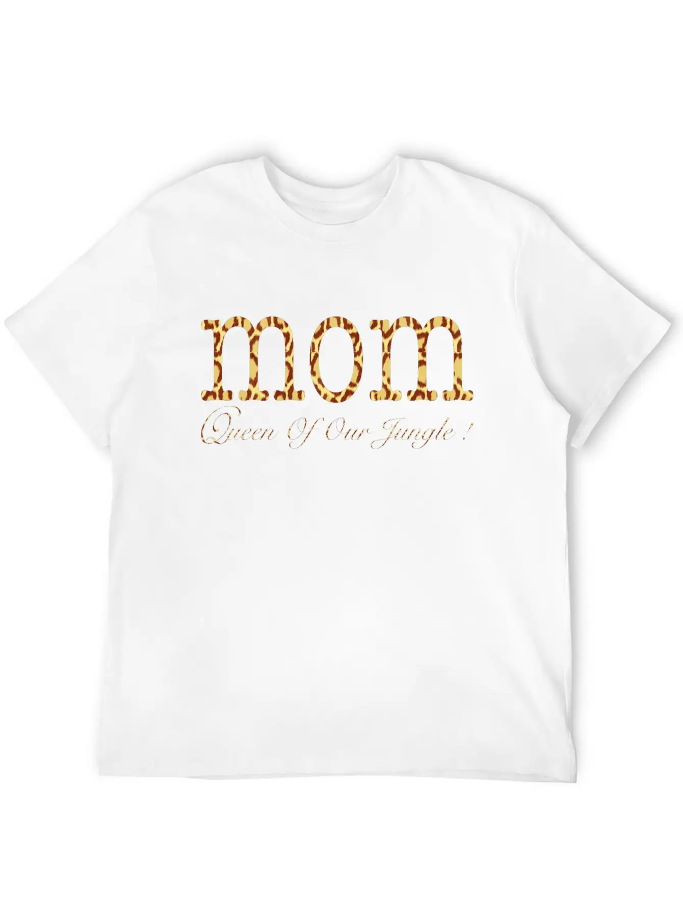 Wordtease MOM Queen Of Our Jungle ! Leopard Lightweight Cotton T-Shirt – Daily Comfort Graphic Shirt
