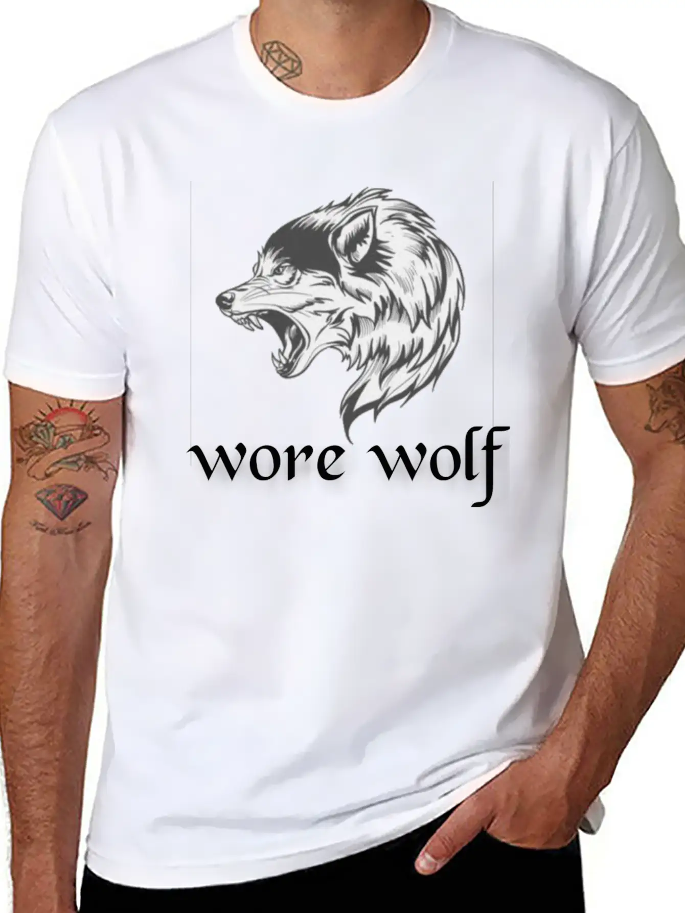 Wore Wolf Modern Fit Casual T-Shirt – Clean And Versatile Design