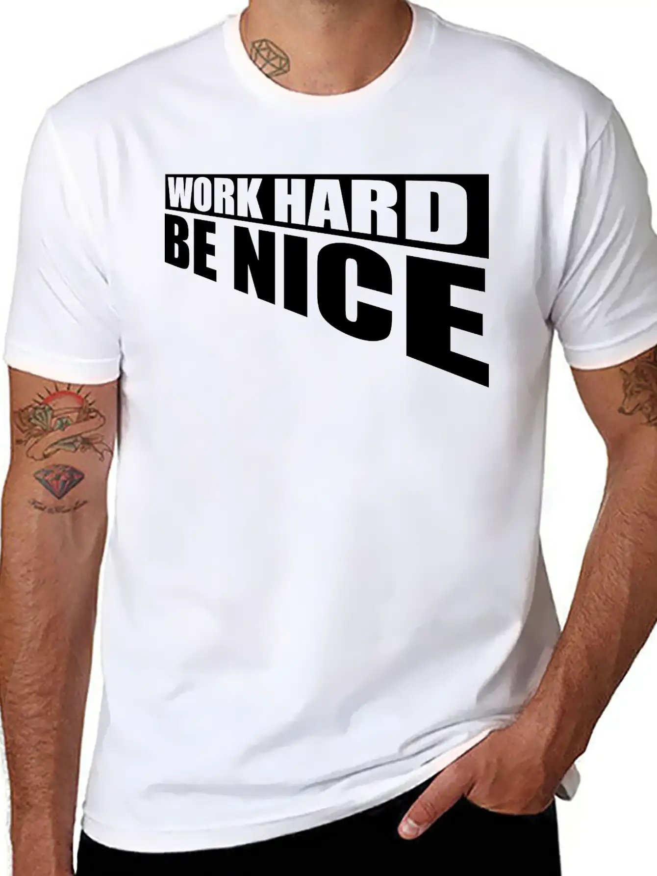 Work Hard Nice Soft Cotton Short Sleeve Tee – Unisex Wardrobe Staple