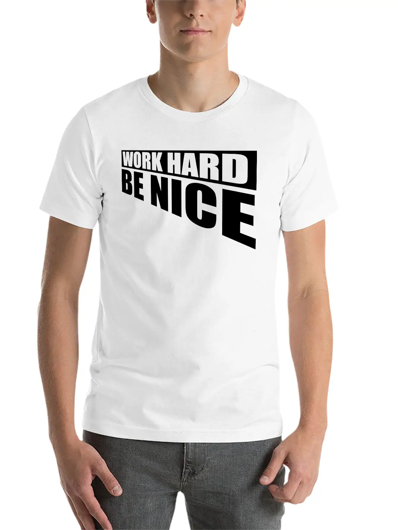 Work Hard Nice Soft Cotton Short Sleeve Tee – Unisex Wardrobe Staple