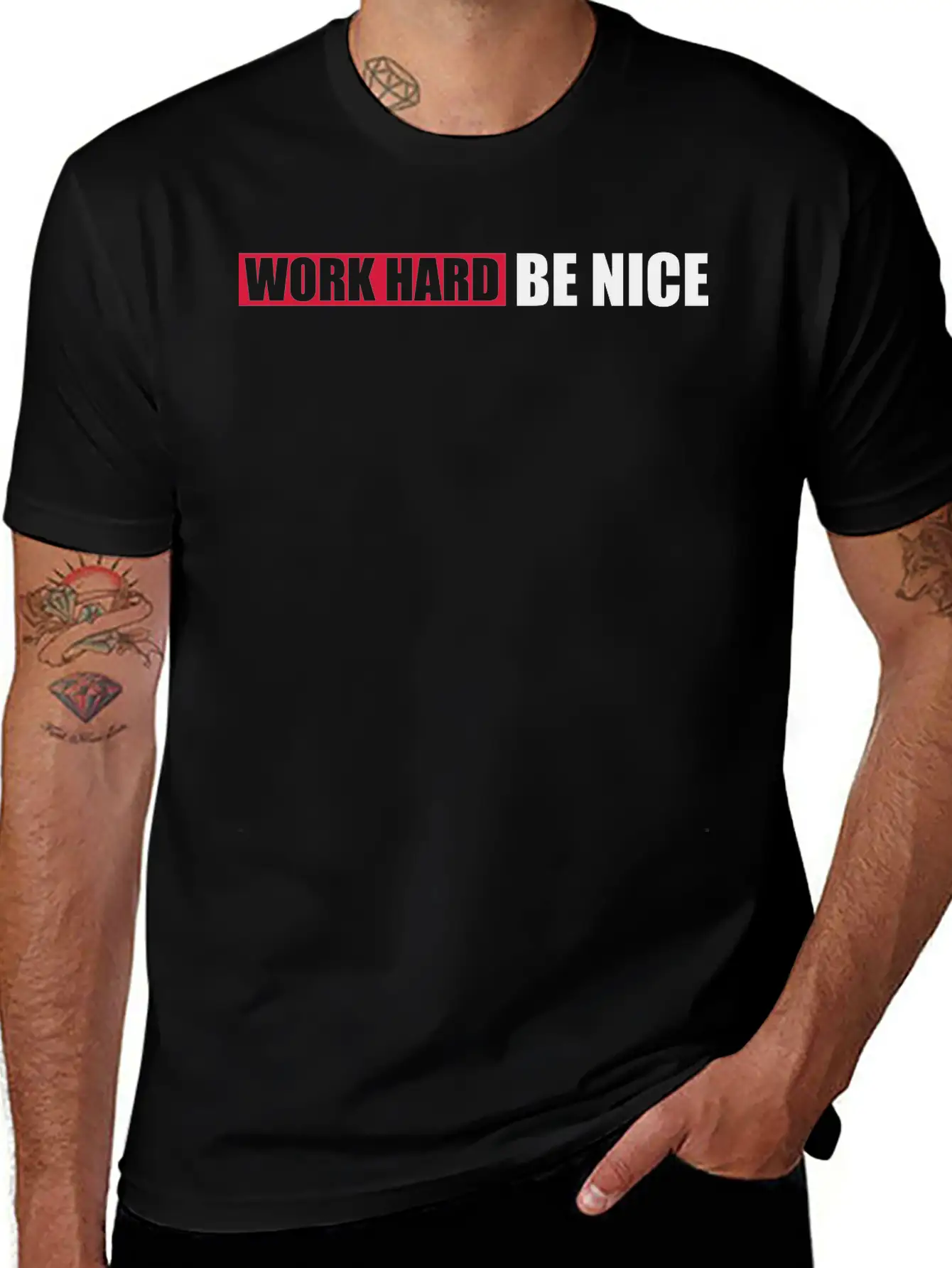 Work Hard Nice Unisex Casual T-Shirt – Clean Design For Daily Comfort