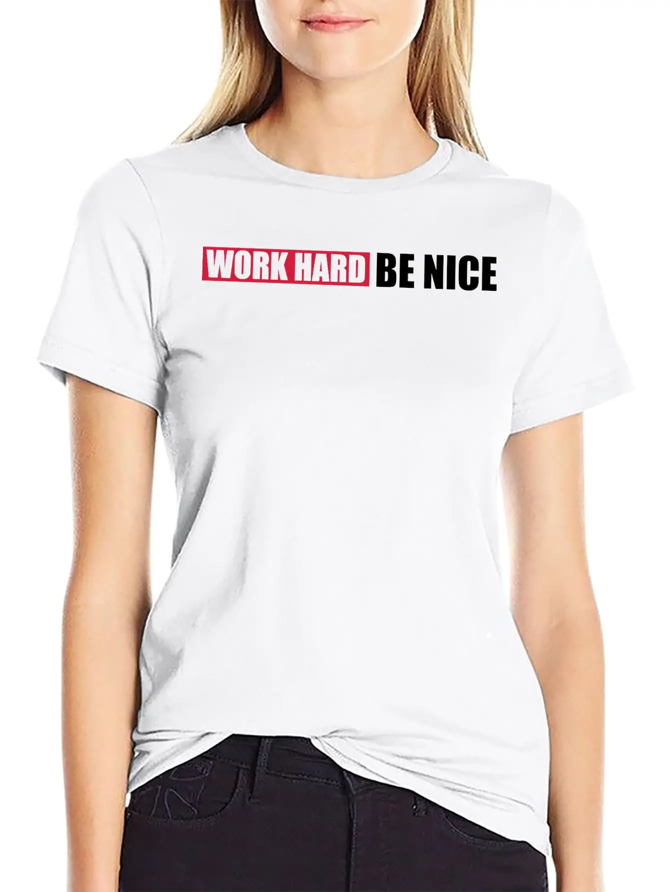 Work Hard Nice Unisex Casual T-Shirt – Clean Design For Daily Comfort