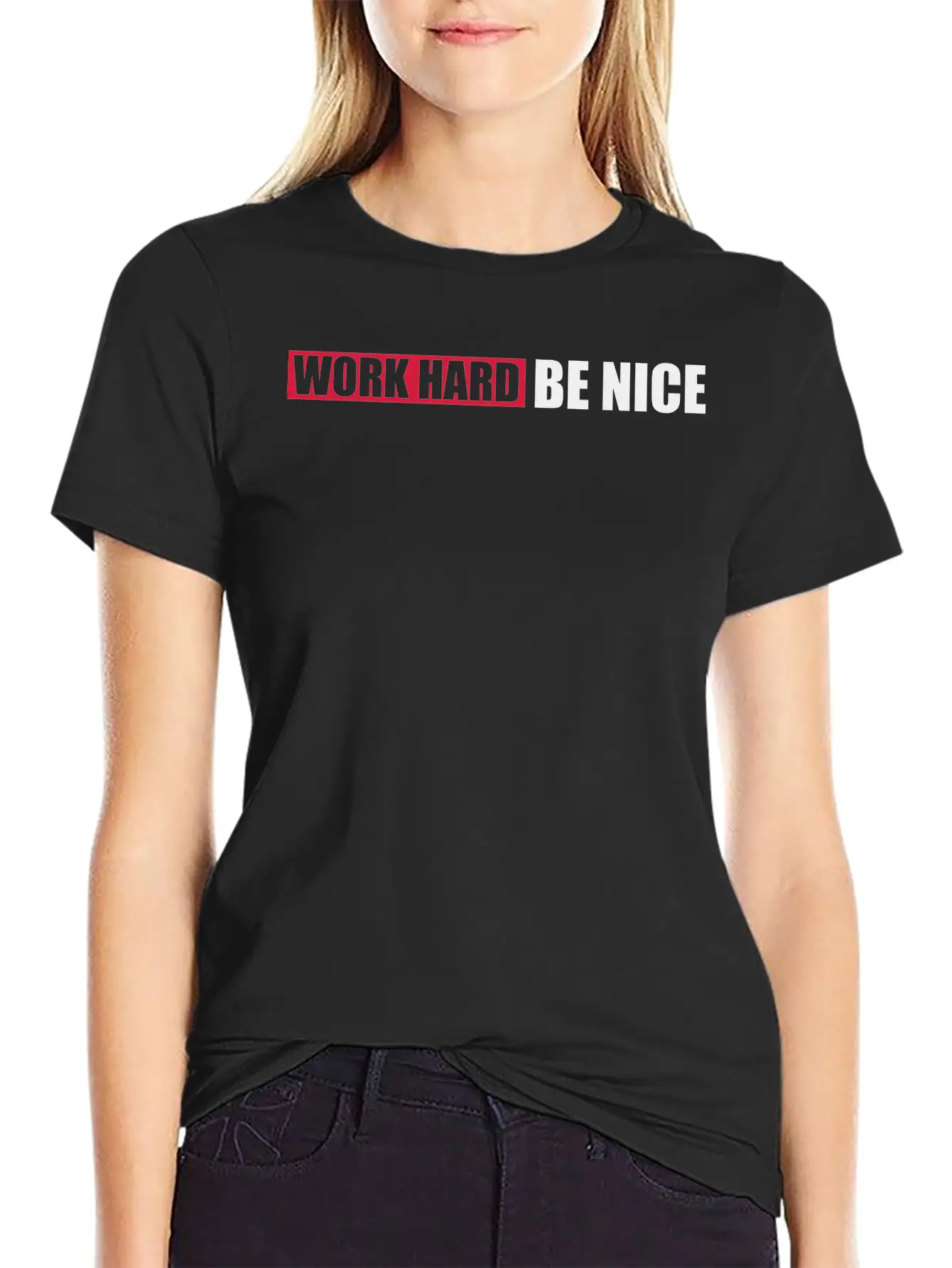 Work Hard Nice Unisex Casual T-Shirt – Clean Design For Daily Comfort