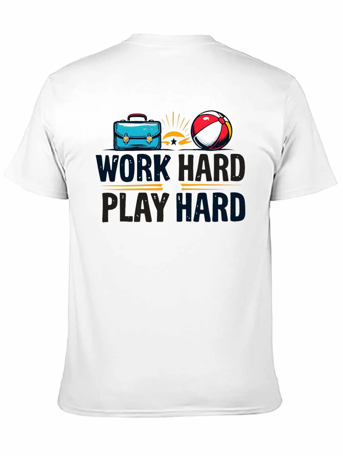 Work Hard Play Hard Essential Cotton Tee For Daily Outfits – Unisex Style