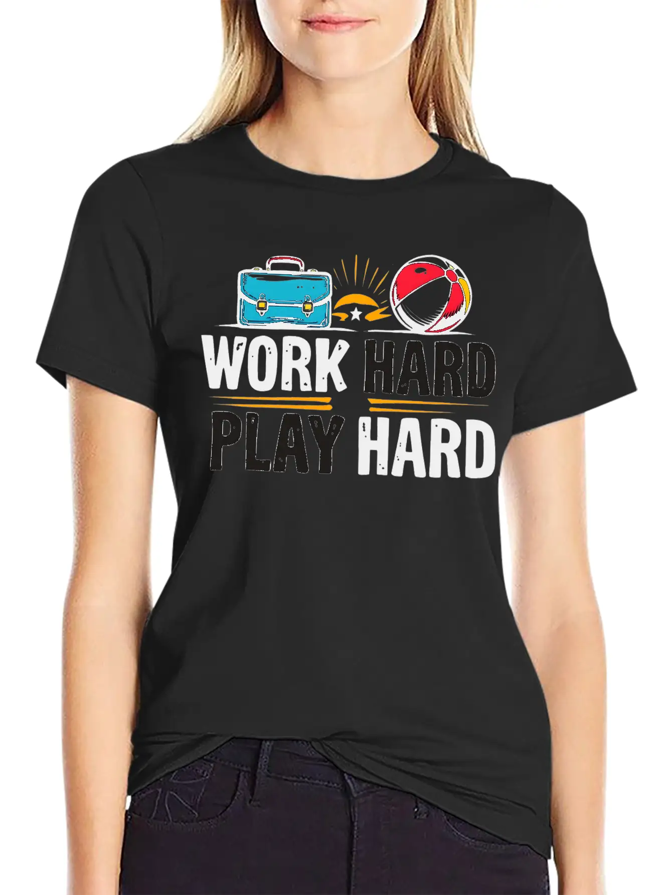 Work Hard Play Hard Essential Cotton Tee For Daily Outfits – Unisex Style