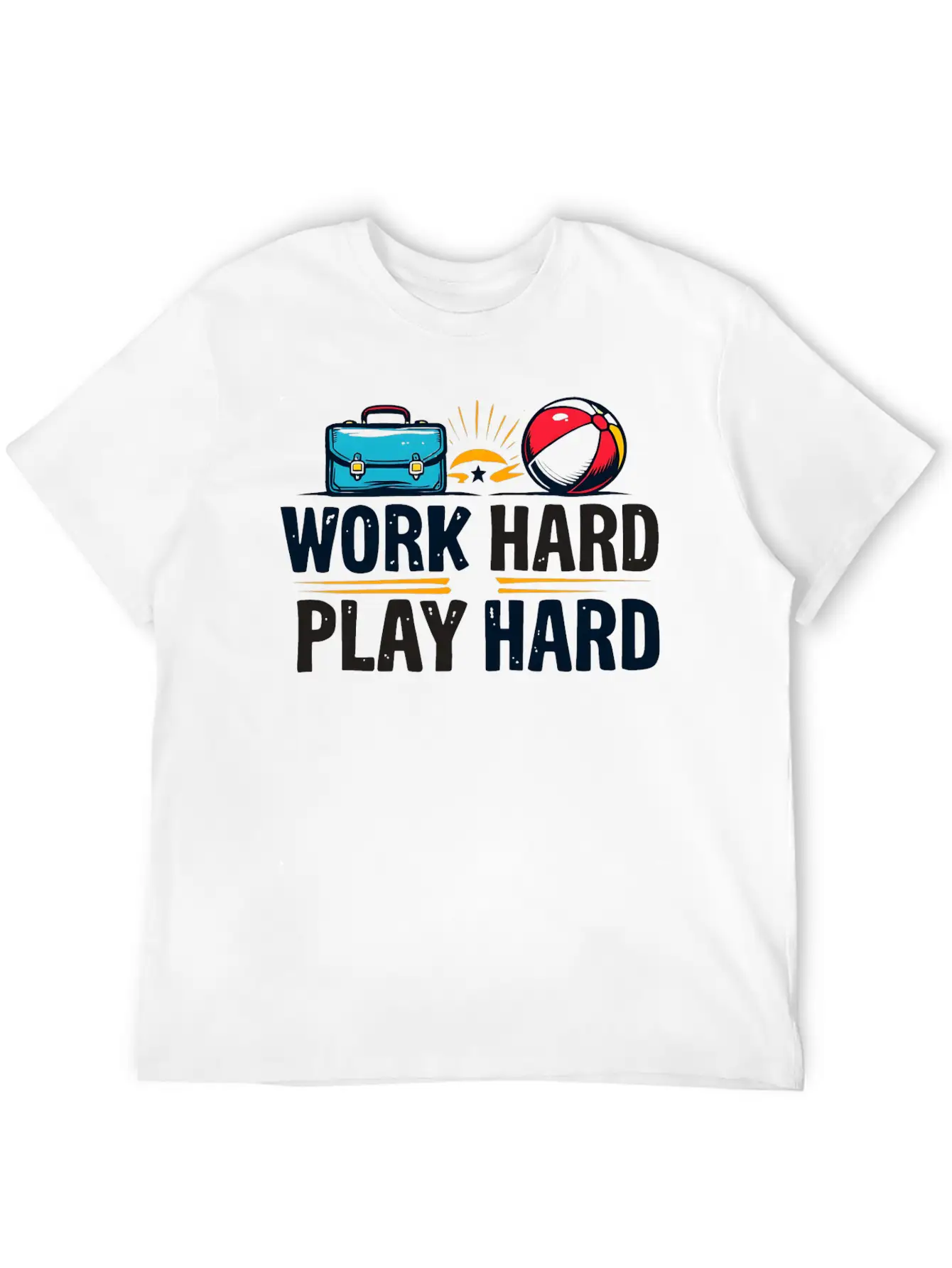 Work Hard Play Hard Essential Cotton Tee For Daily Outfits – Unisex Style
