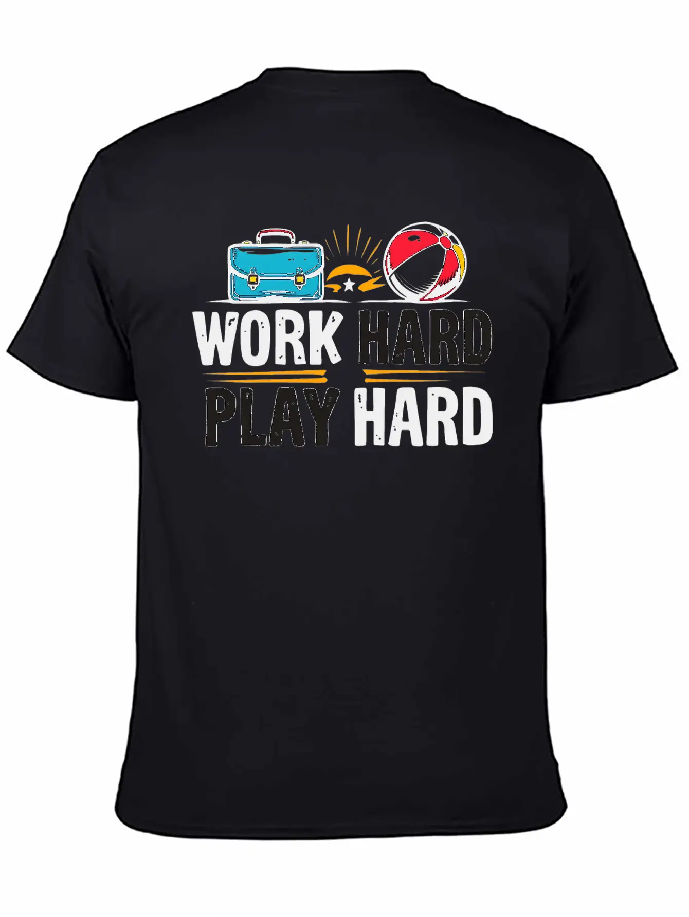 Work Hard Play Hard Essential Cotton Tee For Daily Outfits – Unisex Style