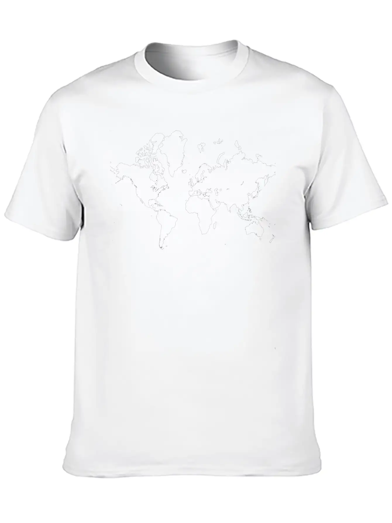 World Map Modern Fit Casual T-Shirt ��� Clean And Versatile Design