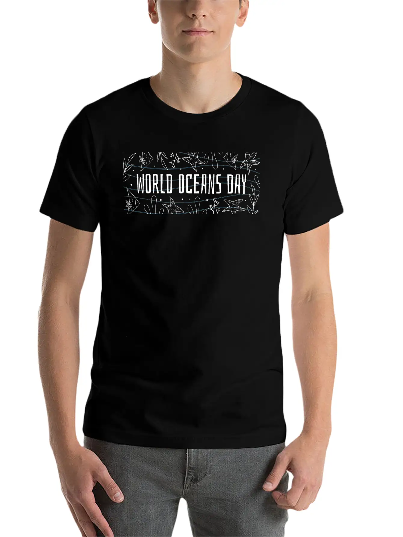 World Oceans Day Unisex Casual T-Shirt – Clean Design For Daily Comfort