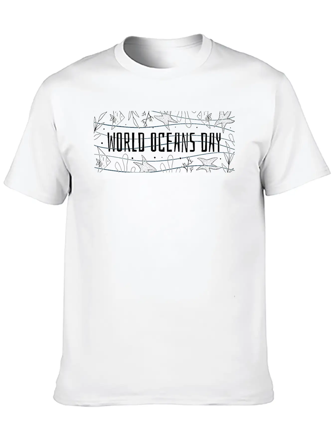 World Oceans Day Unisex Casual T-Shirt – Clean Design For Daily Comfort