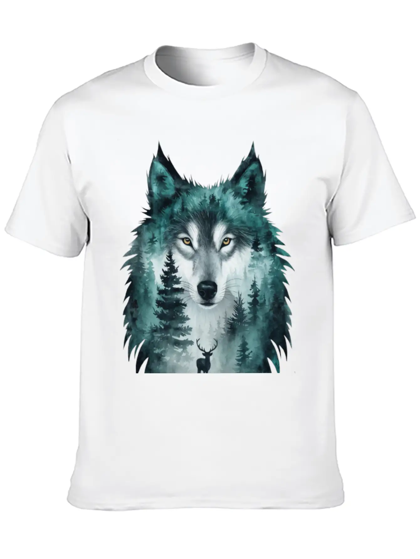 World Wildlife Day Wolf And Deer Modern Fit Casual T-Shirt – Clean And Versatile Design