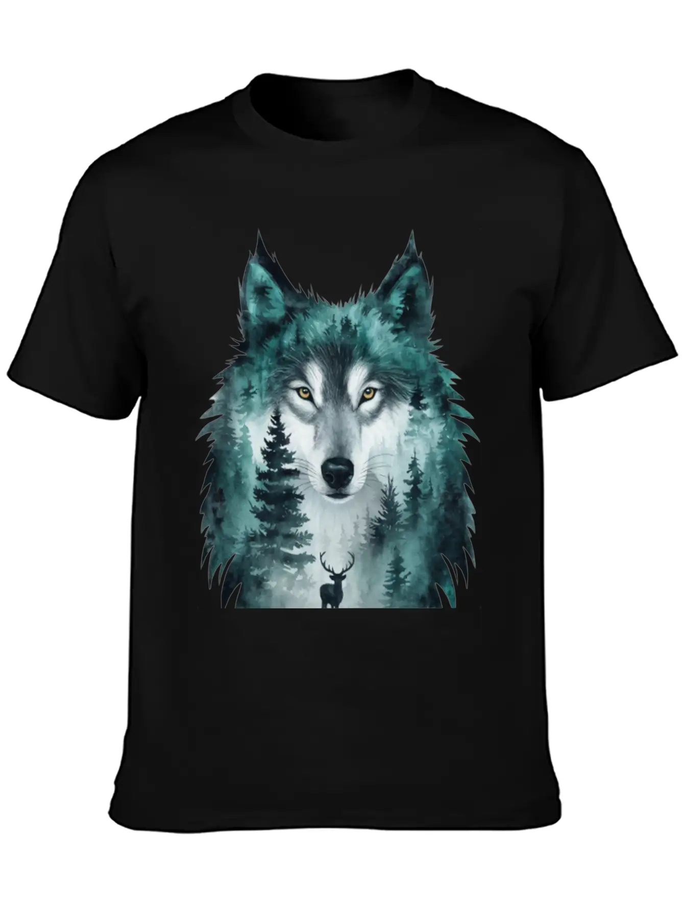 World Wildlife Day Wolf And Deer Modern Fit Casual T-Shirt – Clean And Versatile Design
