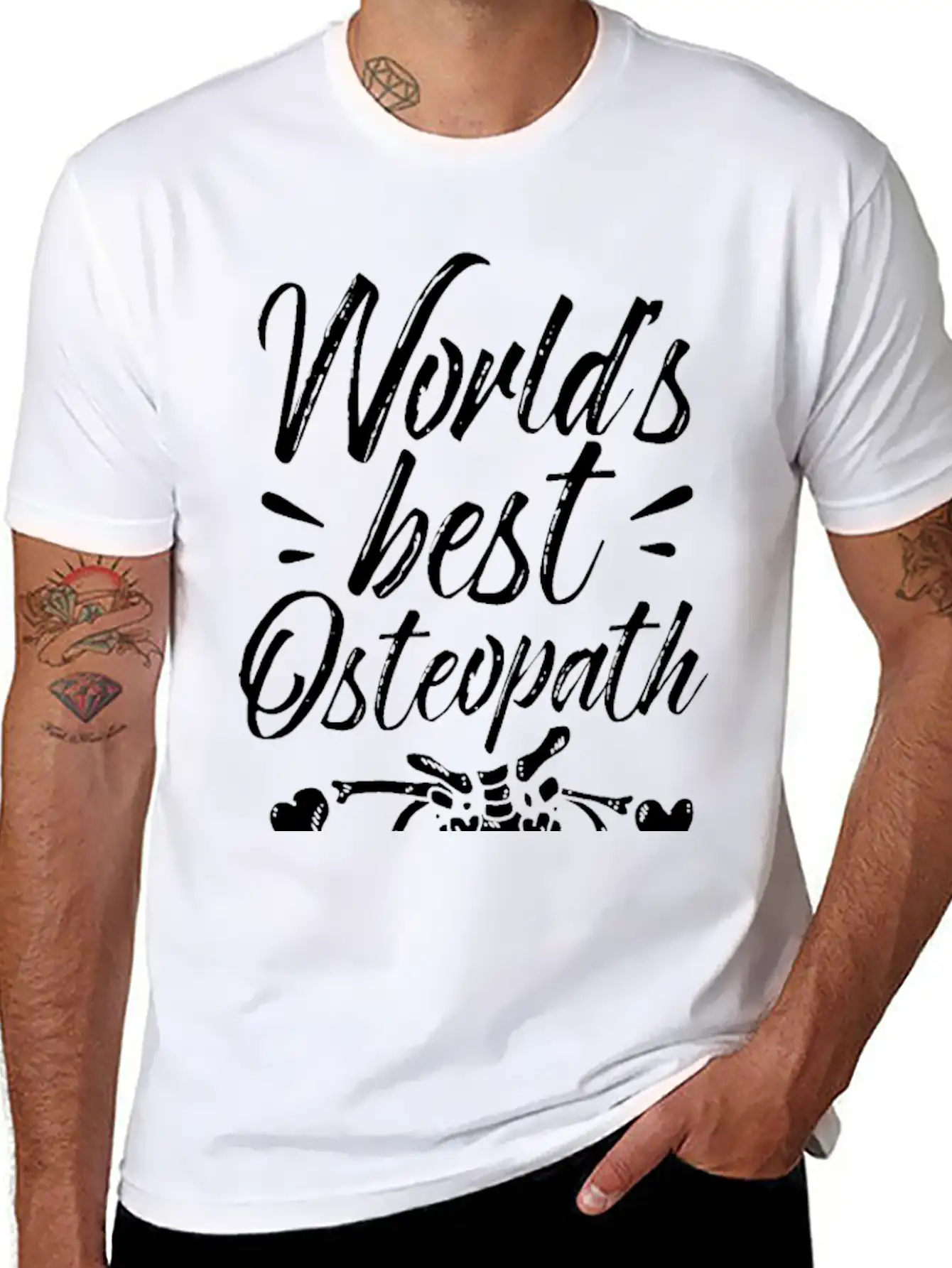 World's Best Osteopath Job Osteopathy Osteopaths Modern Fit Casual T-Shirt – Clean And Versatile Design