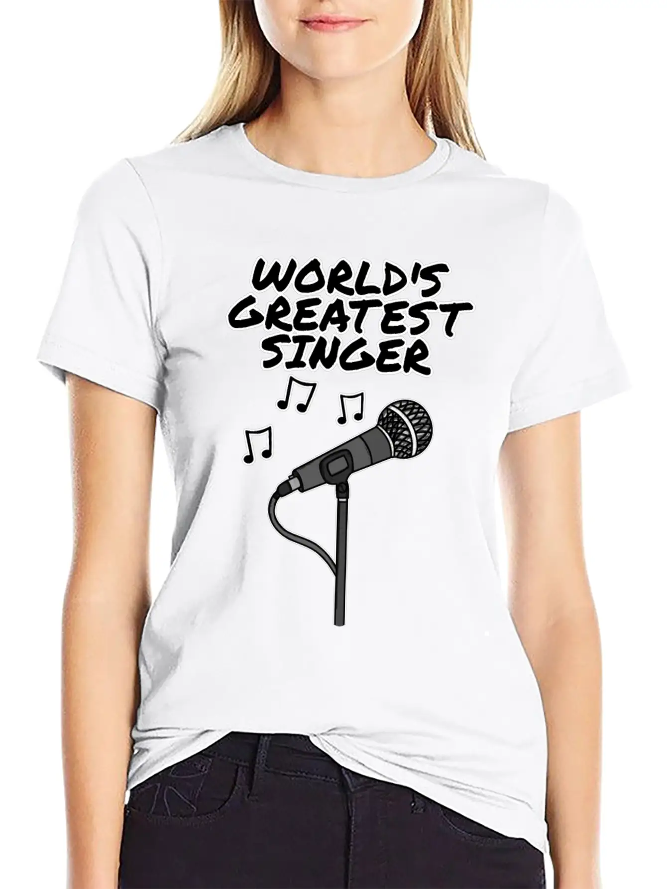 World's Greatest Singer, Singing Teacher Musician Lightweight Cotton T-Shirt – Daily Comfort Graphic Shirt