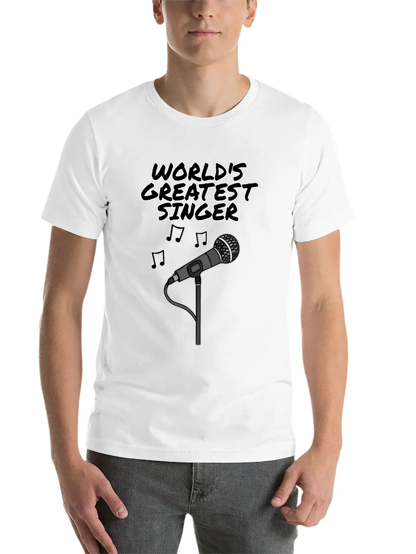 World's Greatest Singer, Singing Teacher Musician Lightweight Cotton T-Shirt – Daily Comfort Graphic Shirt