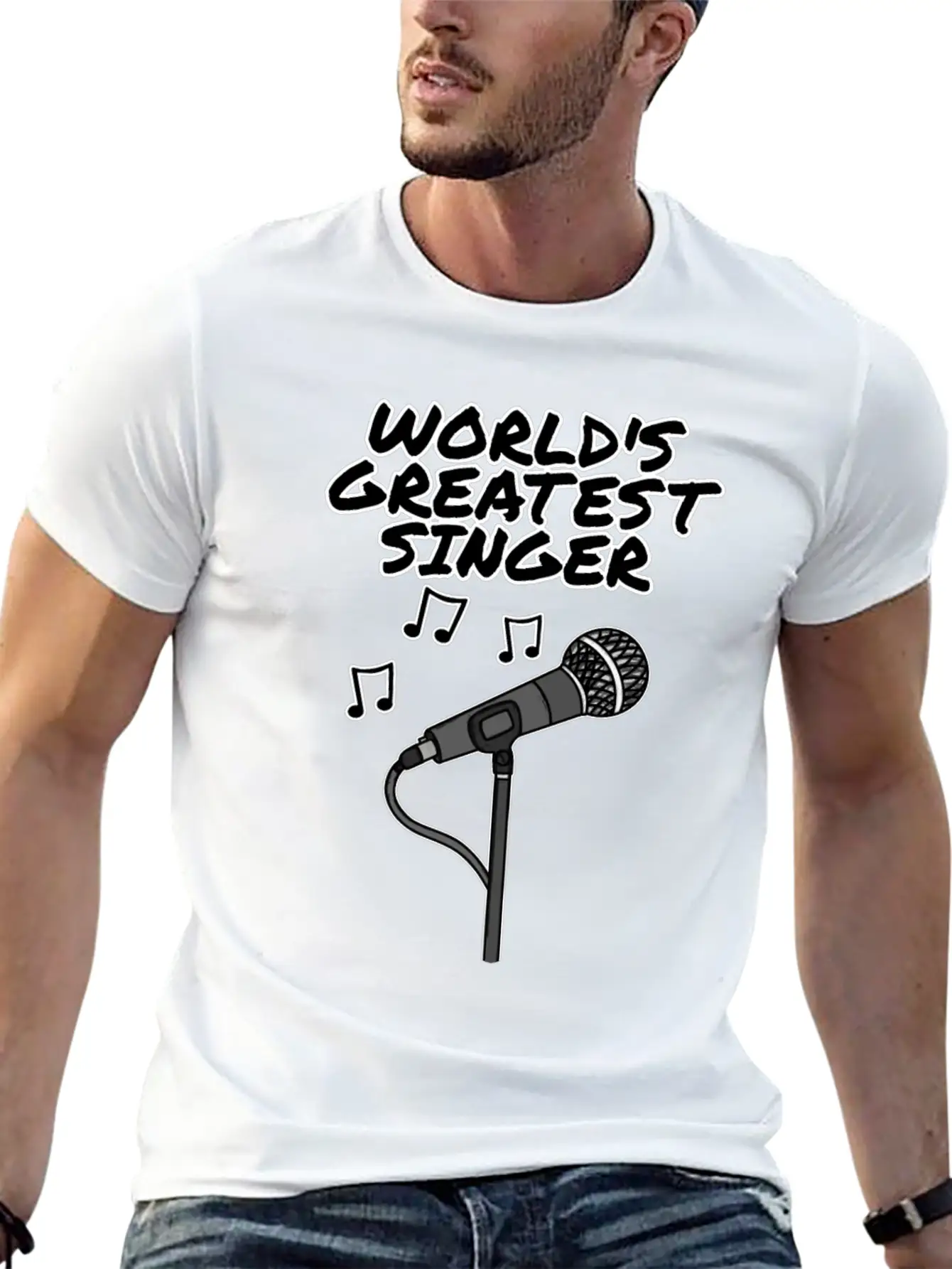 World's Greatest Singer, Singing Teacher Musician Lightweight Cotton T-Shirt – Daily Comfort Graphic Shirt