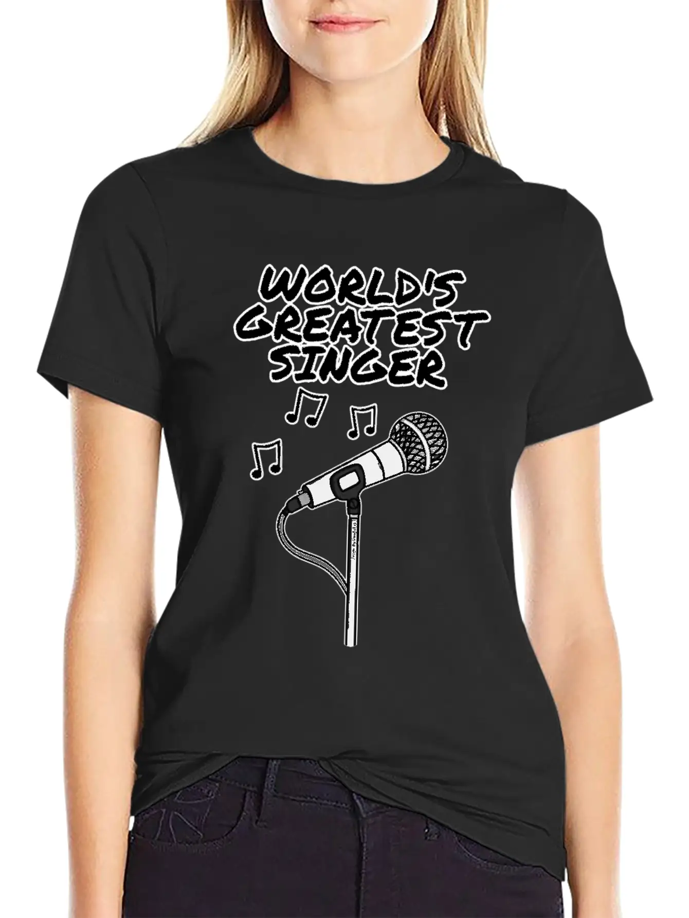 World's Greatest Singer, Singing Teacher Musician Lightweight Cotton T-Shirt – Daily Comfort Graphic Shirt