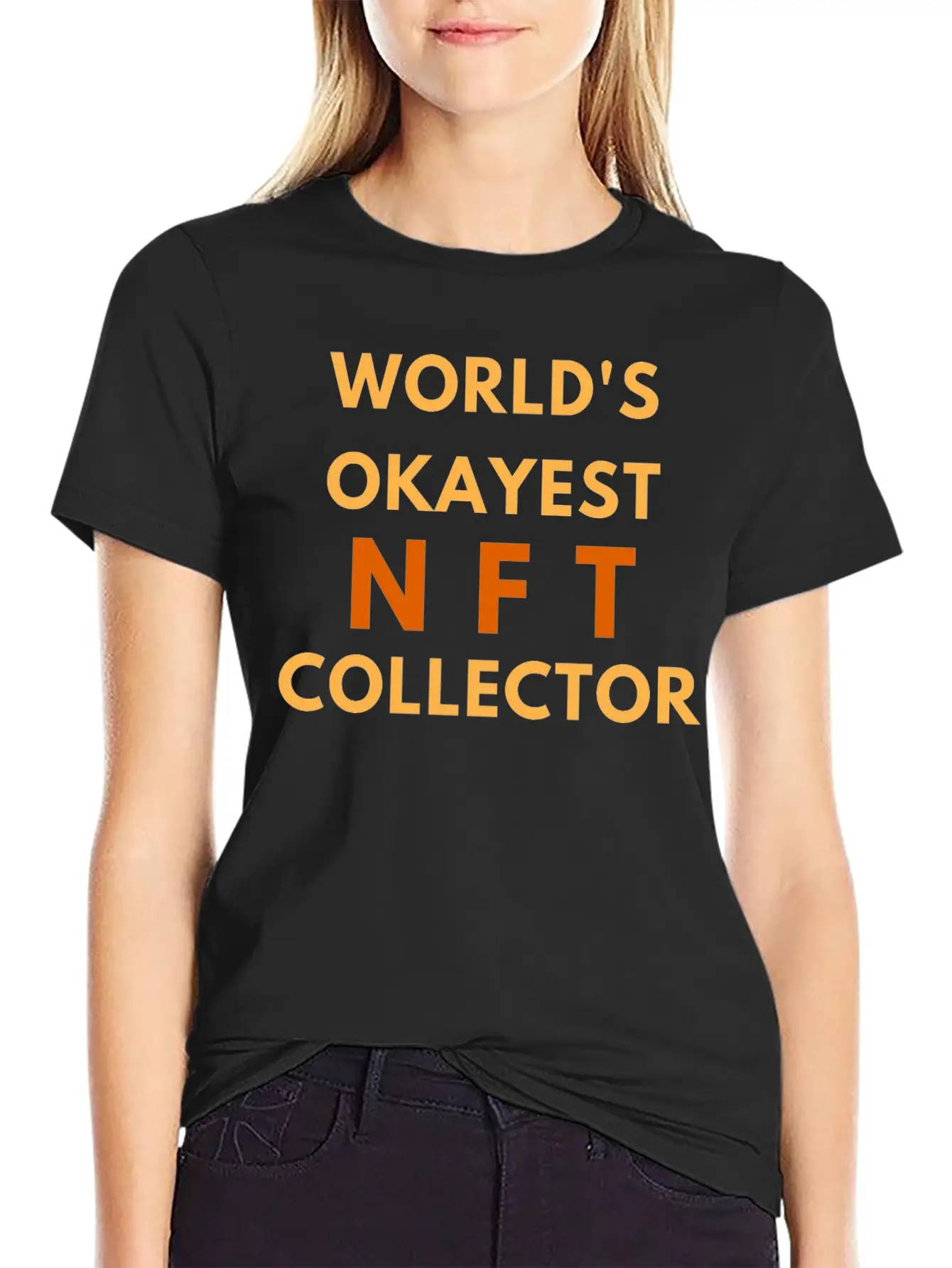 WORLD'S OKAYEST NFT COLLECTOR - NON FUNGIBLE TOKEN Lightweight Cotton T-Shirt – Daily Comfort Graphic Shirt