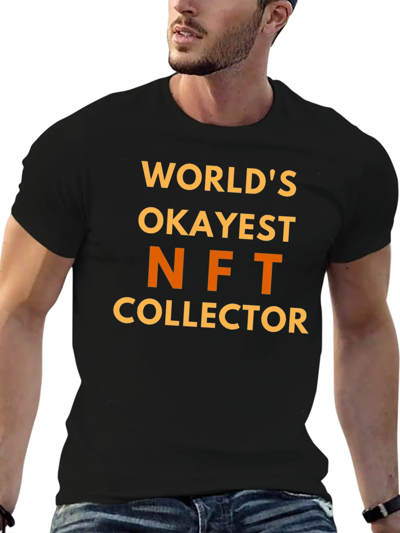 WORLD'S OKAYEST NFT COLLECTOR - NON FUNGIBLE TOKEN Lightweight Cotton T-Shirt – Daily Comfort Graphic Shirt