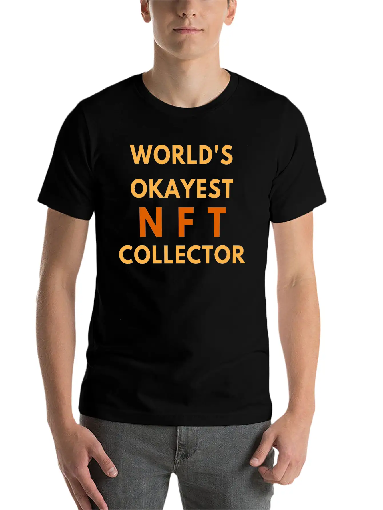 WORLD'S OKAYEST NFT COLLECTOR - NON FUNGIBLE TOKEN Lightweight Cotton T-Shirt – Daily Comfort Graphic Shirt