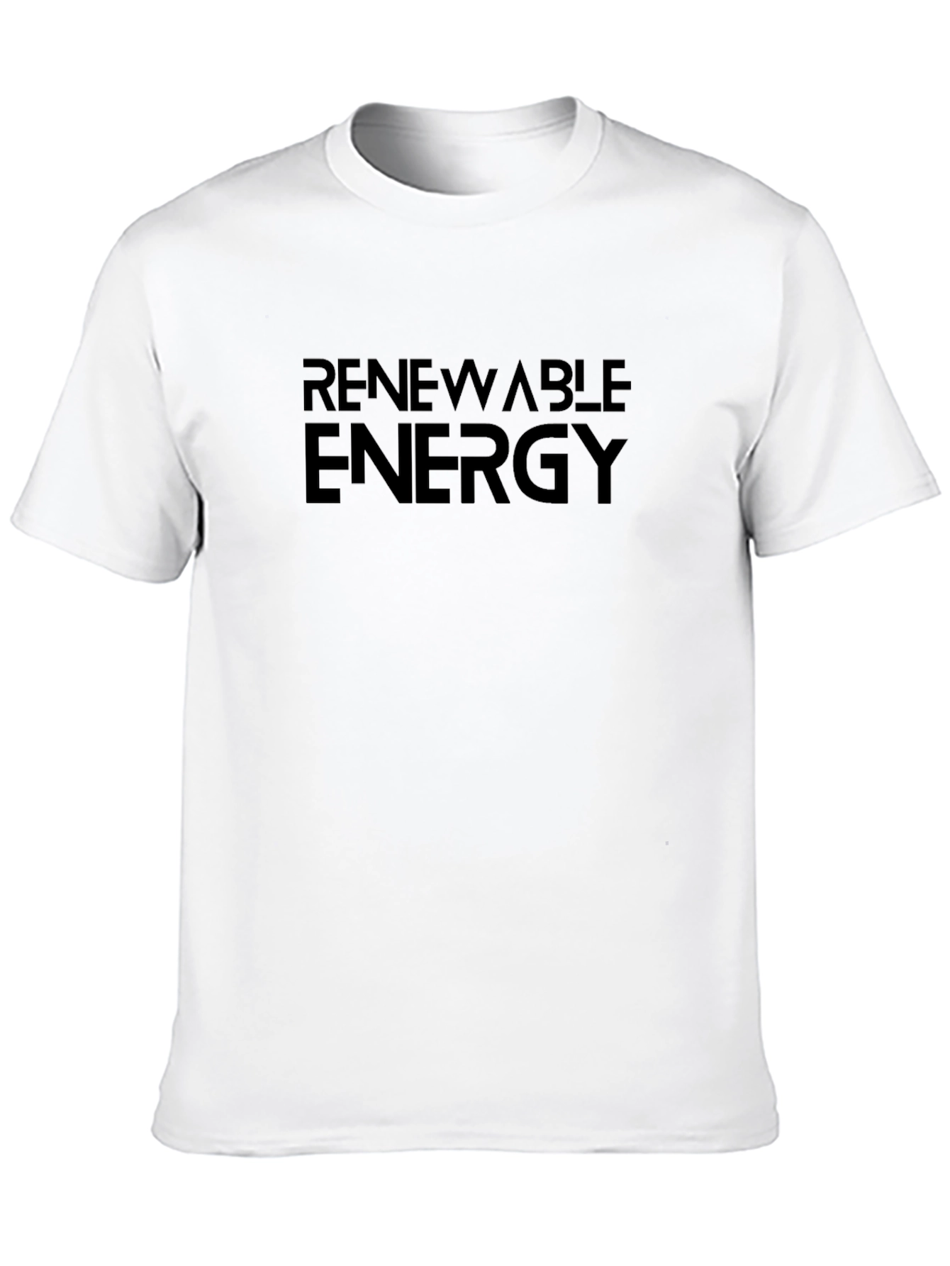 Renewable Energy Black T-Shirt - Sustainable Style