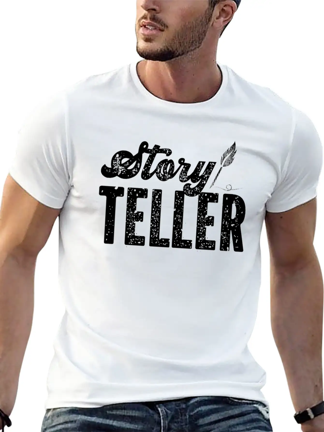 Writing Vintage Novel Writer & Classic Fit Graphic Tee For Daily Comfort – Unisex Cotton Shirt
