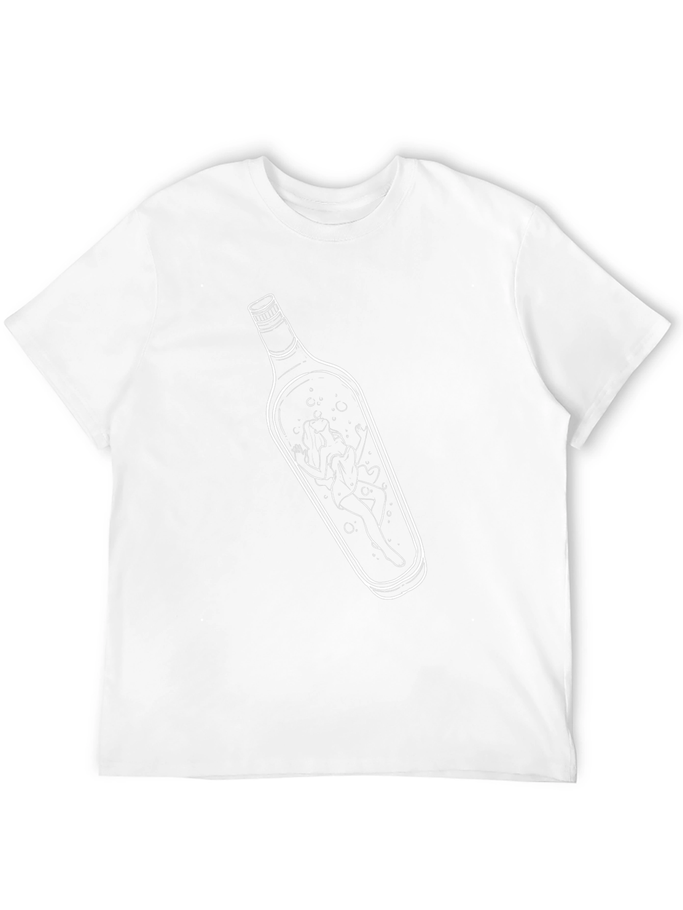 Unique Bottle Graphic Tee - Black Cotton T-Shirt