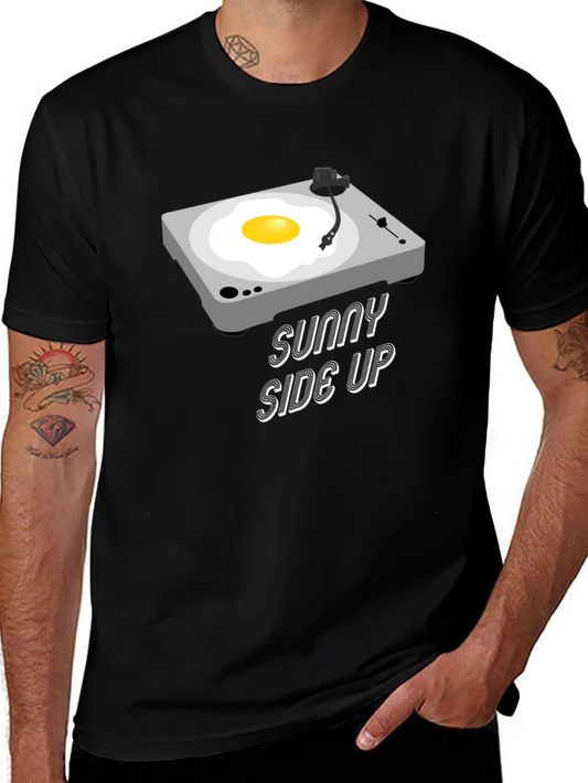 Sunny Side Up Record Player Graphic T-Shirt