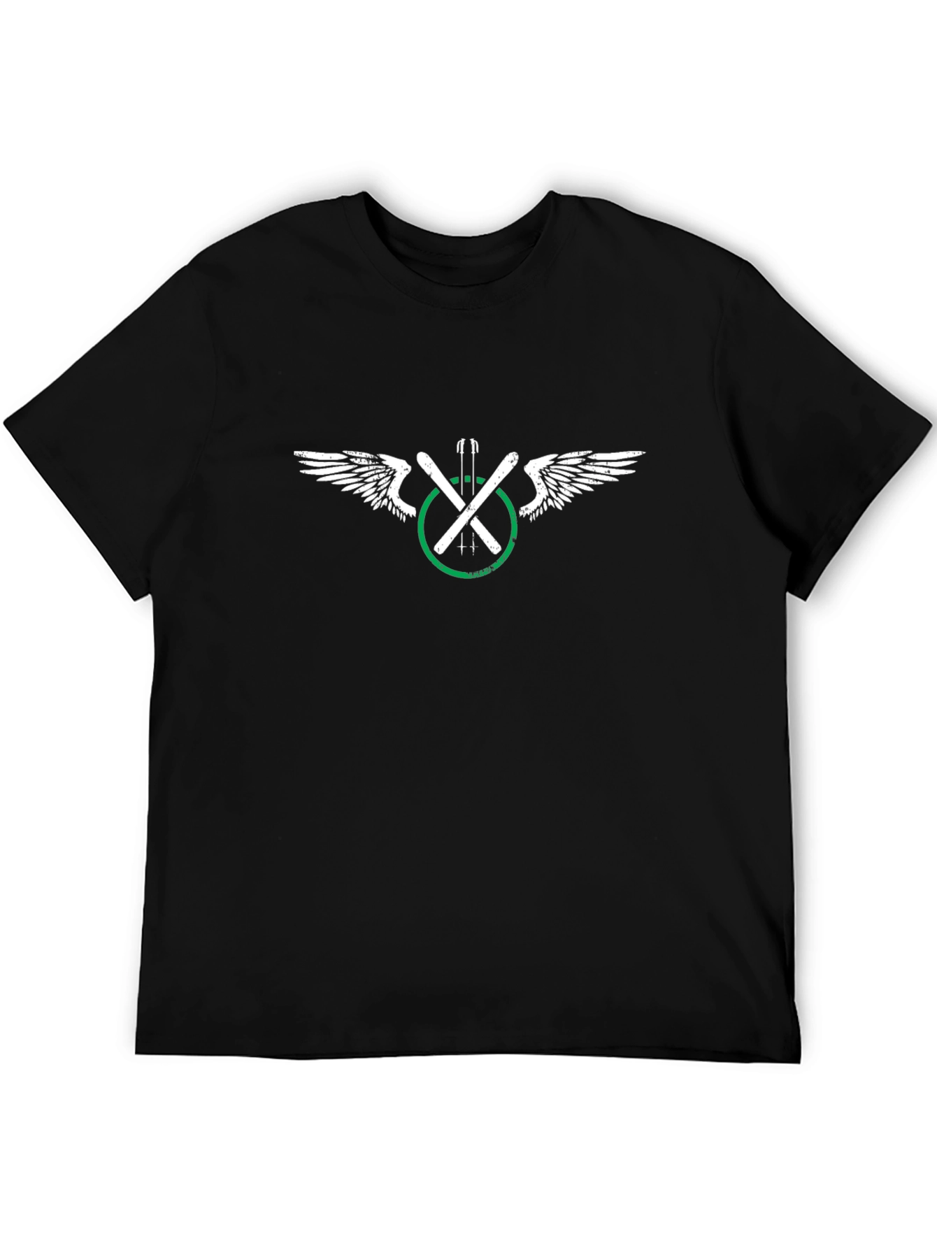Winged Ski T-Shirt - Black