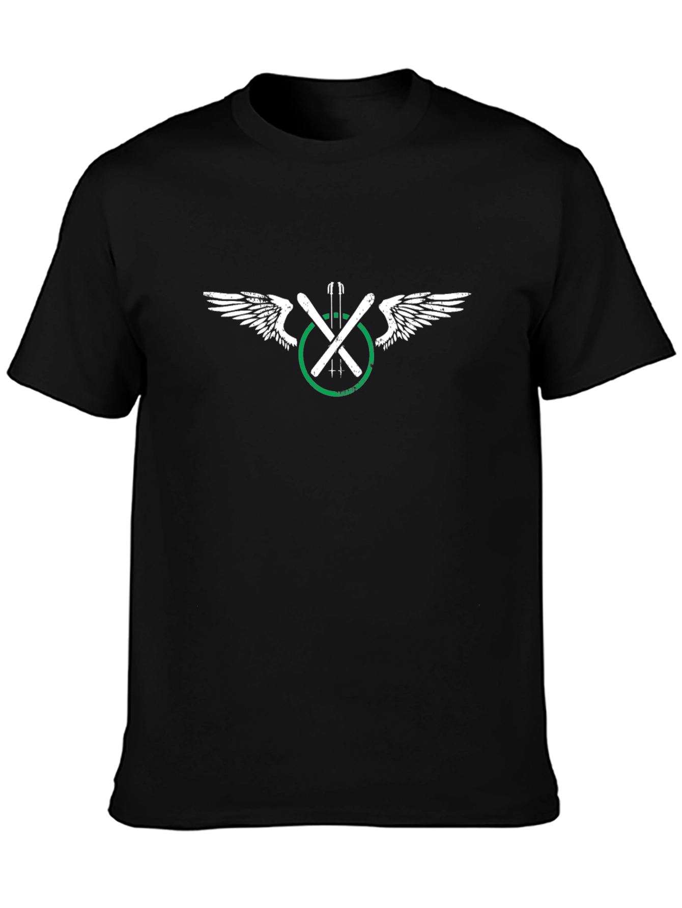 Winged Ski T-Shirt - Black