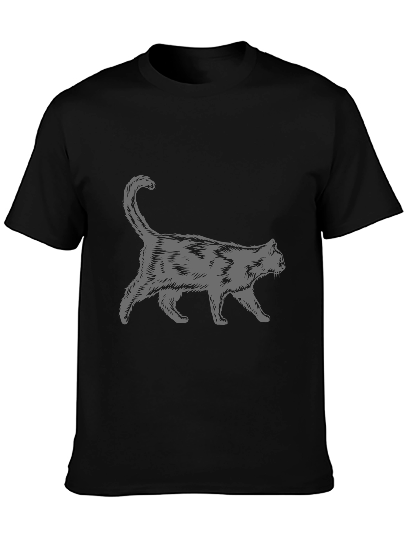 Walking Cat Graphic Print Tee - Unisex