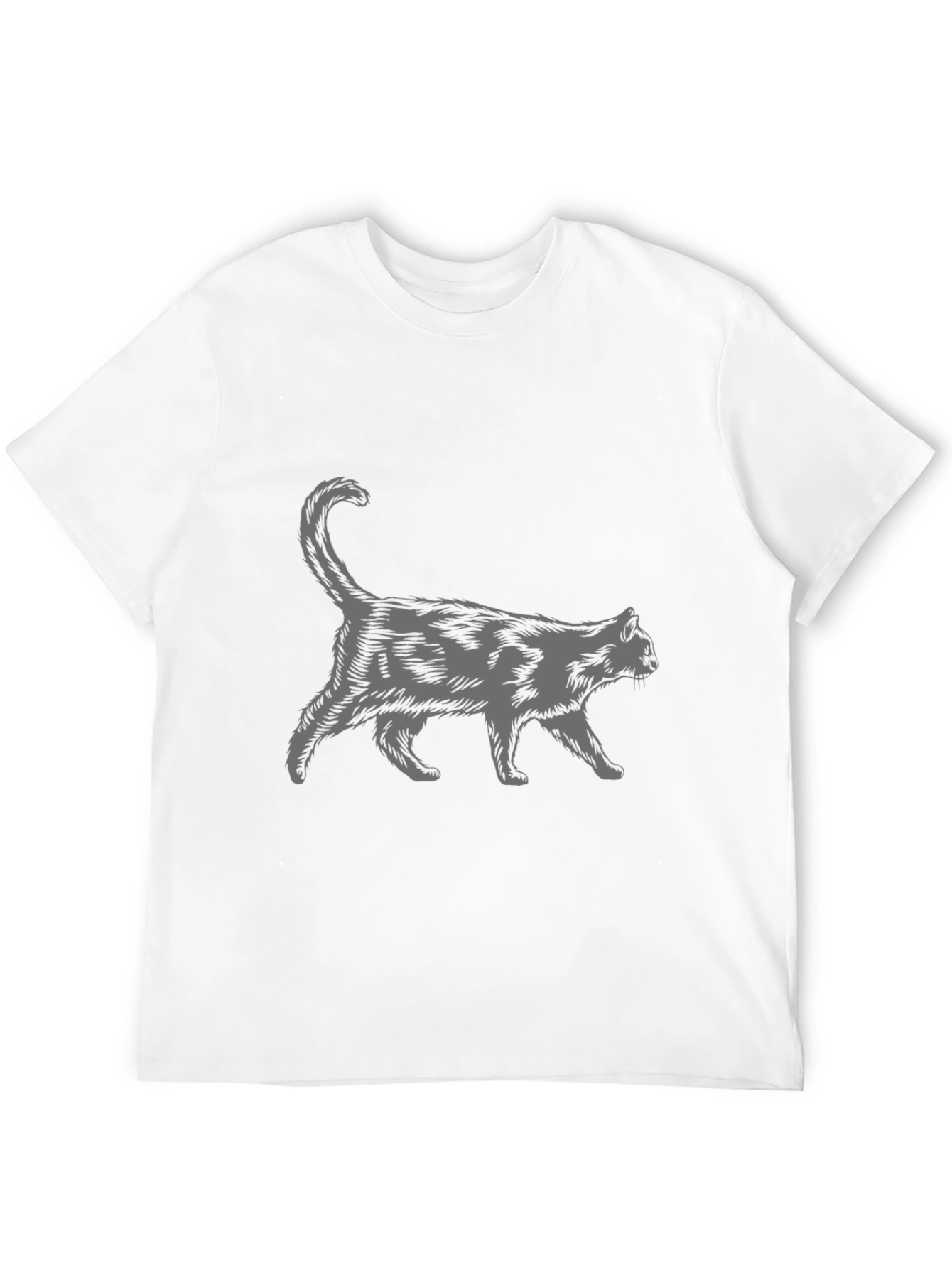 Walking Cat Graphic Print Tee - Unisex