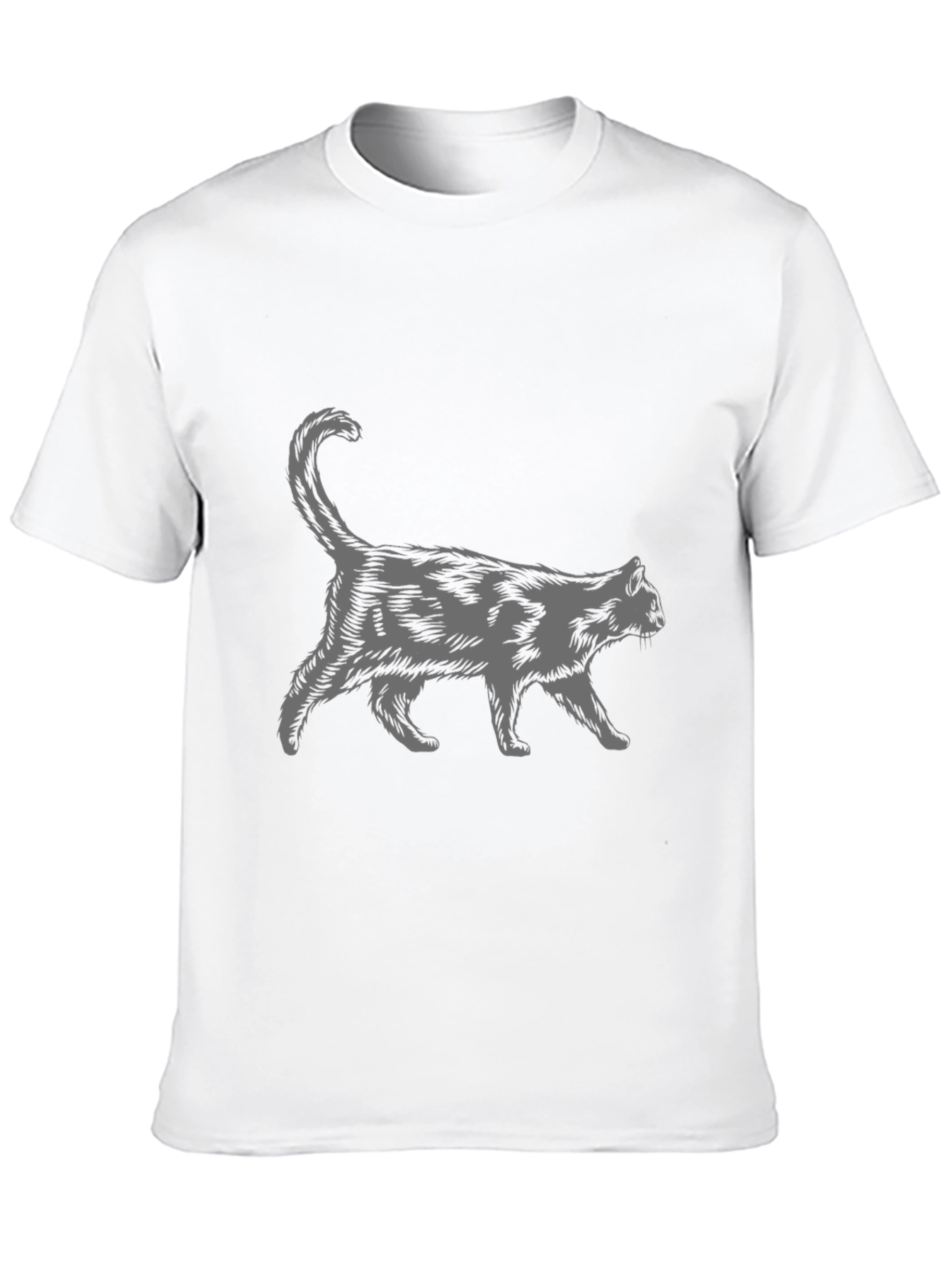 Walking Cat Graphic Print Tee - Unisex