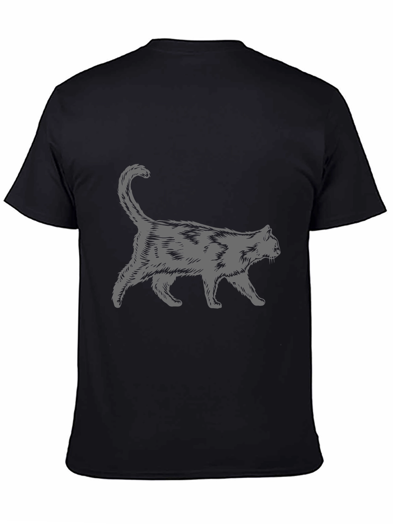 Walking Cat Graphic Print Tee - Unisex