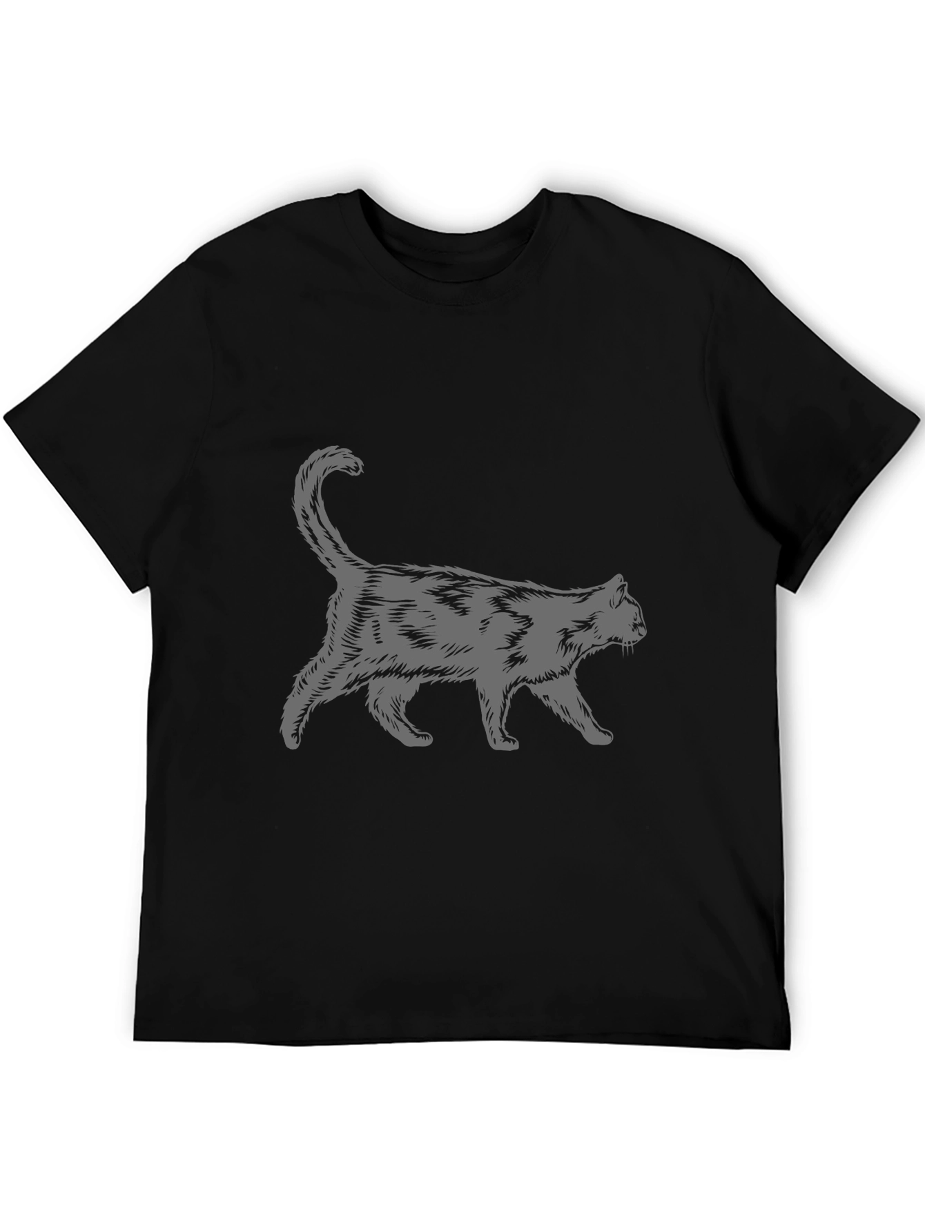 Walking Cat Graphic Print Tee - Unisex